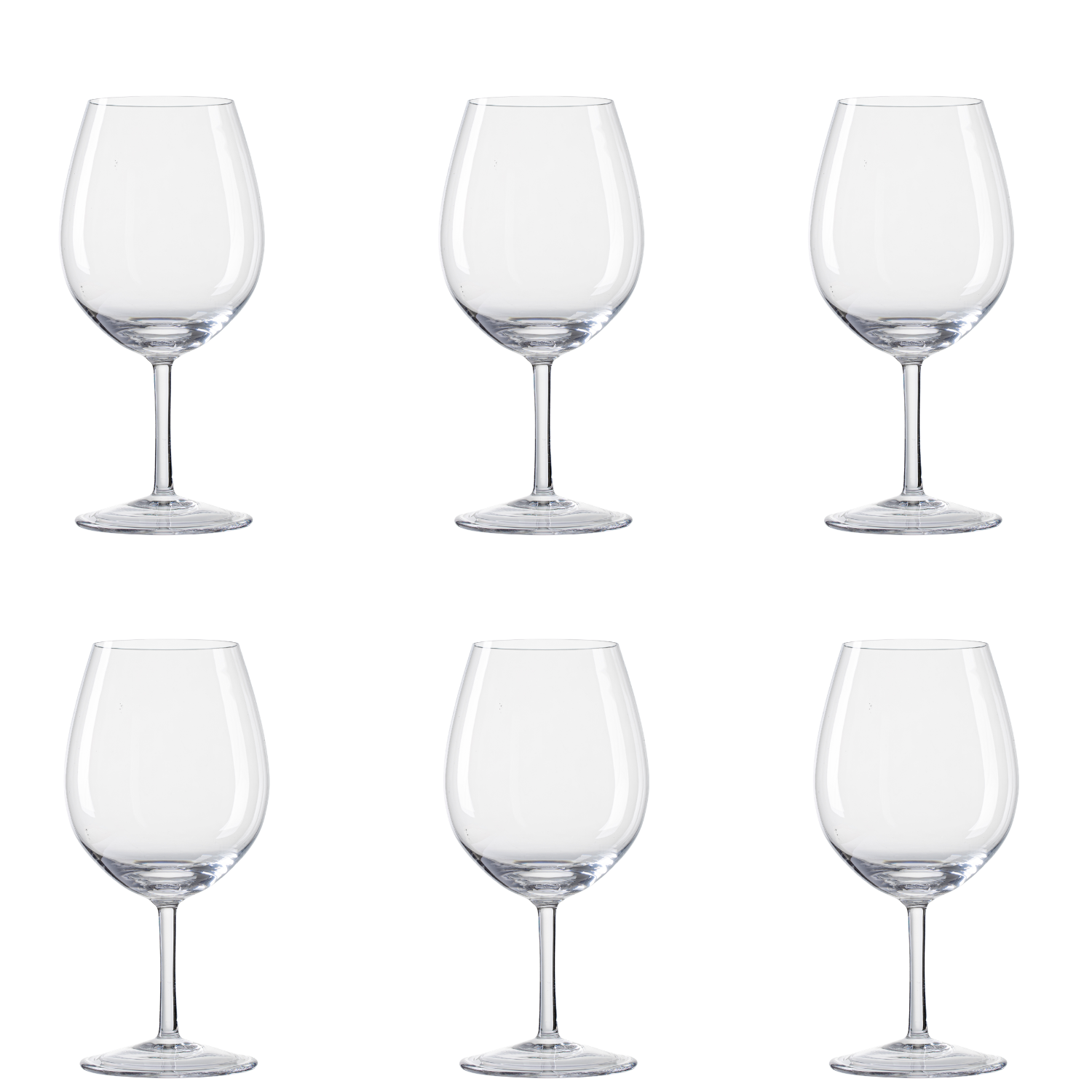 Jogo de 6 Taças de Cristal Pinot Noir para Vinho Mozart Crystal By Frederico Strauss - 420ml - Concerto