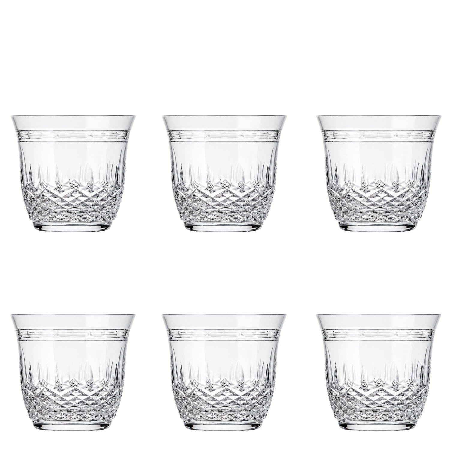 Jogo de 6 Copo de Cristal para Whisky Mozart Crystal By Frederico Strauss - 320ml - Serenata 68