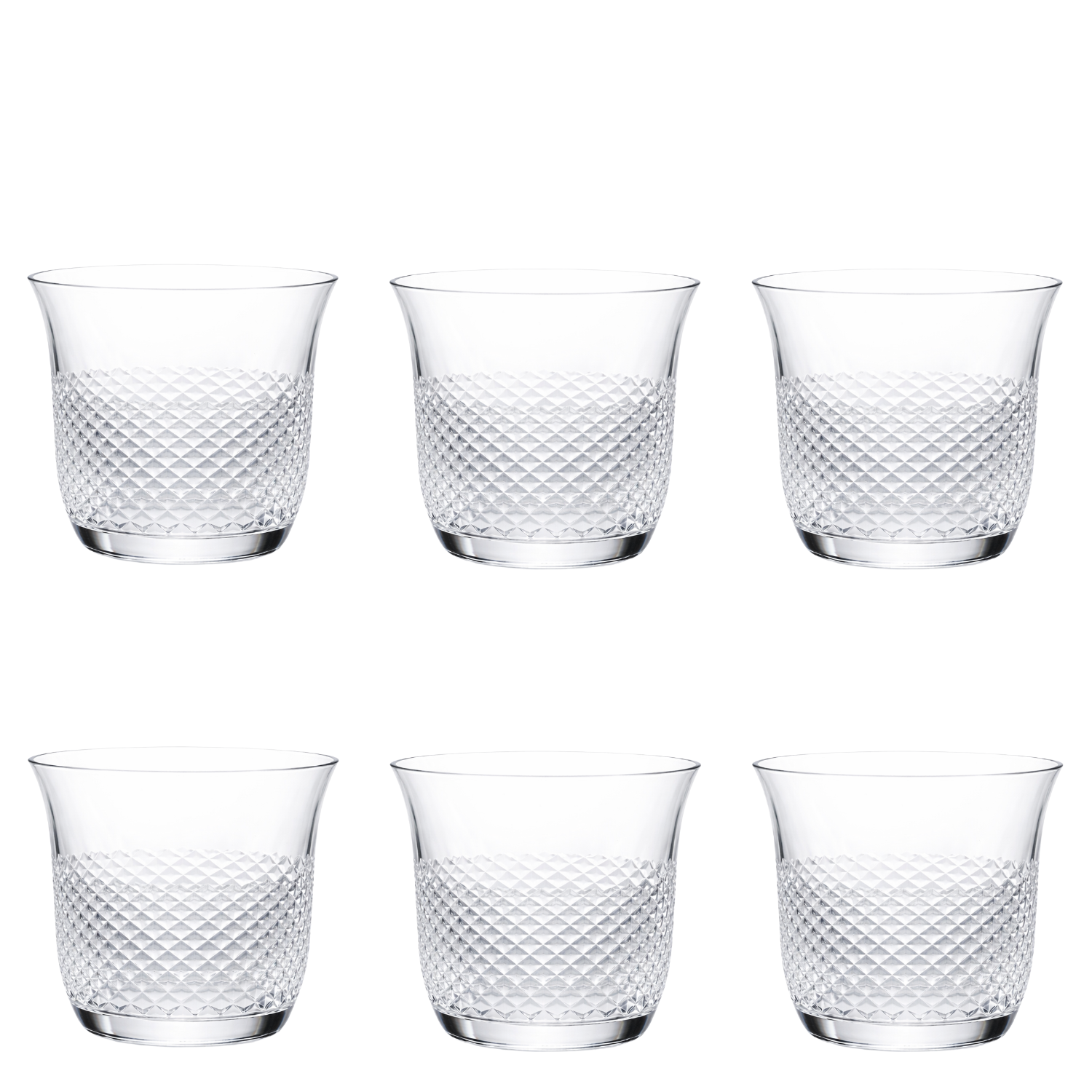 Jogo de 6 Copo de Cristal para Whisky Mozart Crystal By Frederico Strauss - 320ml - Serenata 50