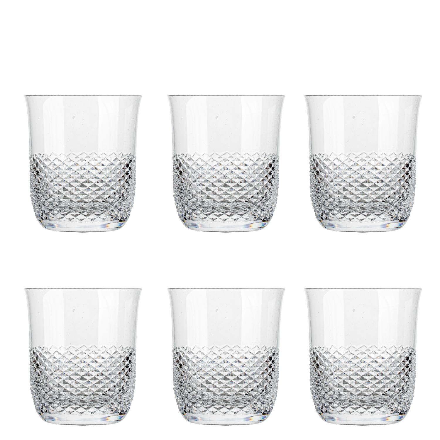 Jogo de 6 Copos de Cristal On The Rocks Mozart Crystal By Frederico Strauss - 410ml - Sonata 50