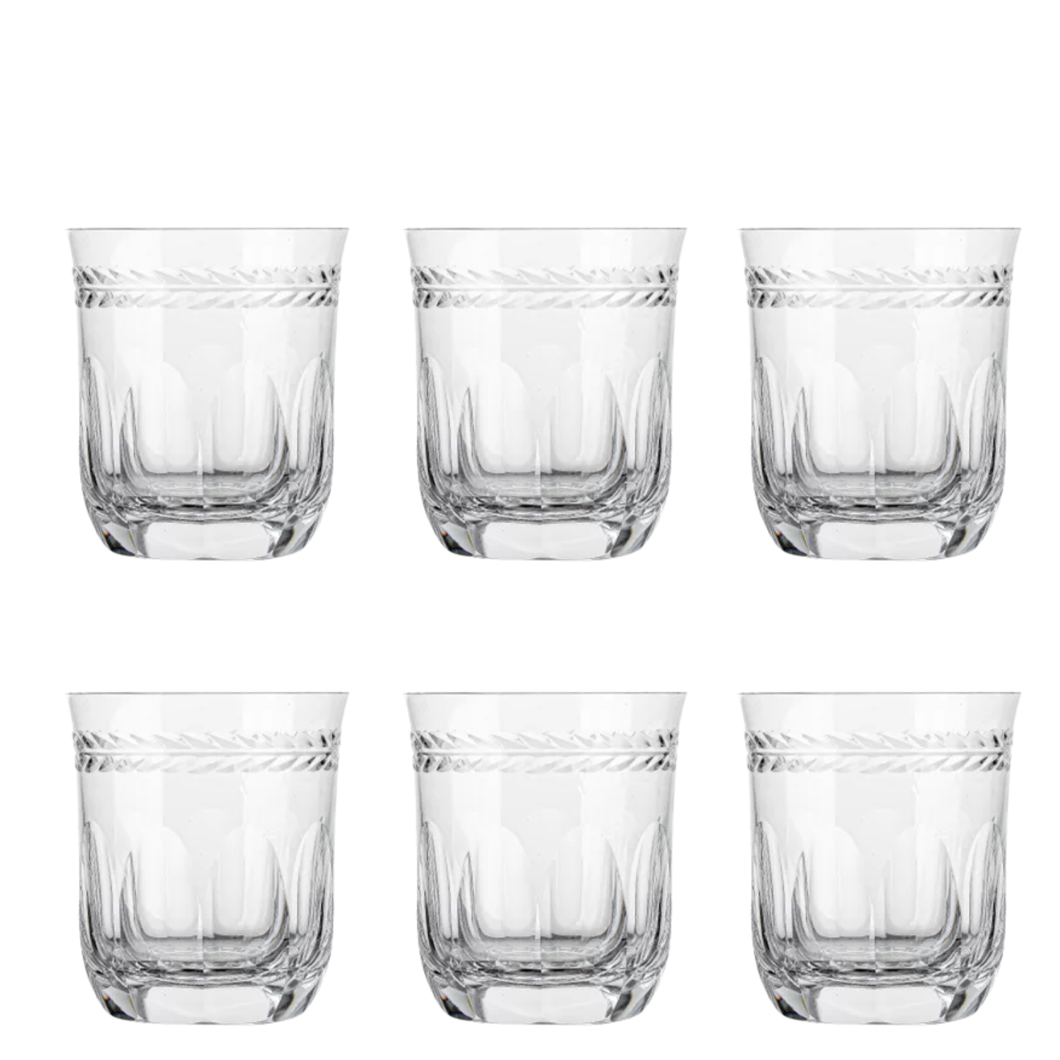 Jogo de 6 Copos de Cristal On The Rocks Mozart Crystal By Frederico Strauss - 410ml - Sonata 17