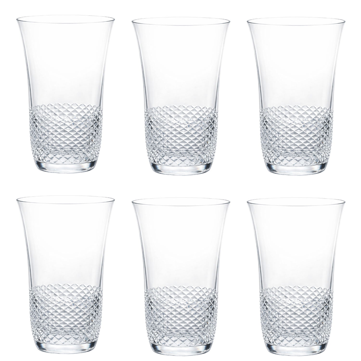 Jogo de 6 Copos de Cristal para Long Drink Mozart Crystal By Frederico Strauss - 420ml - Serenata 50