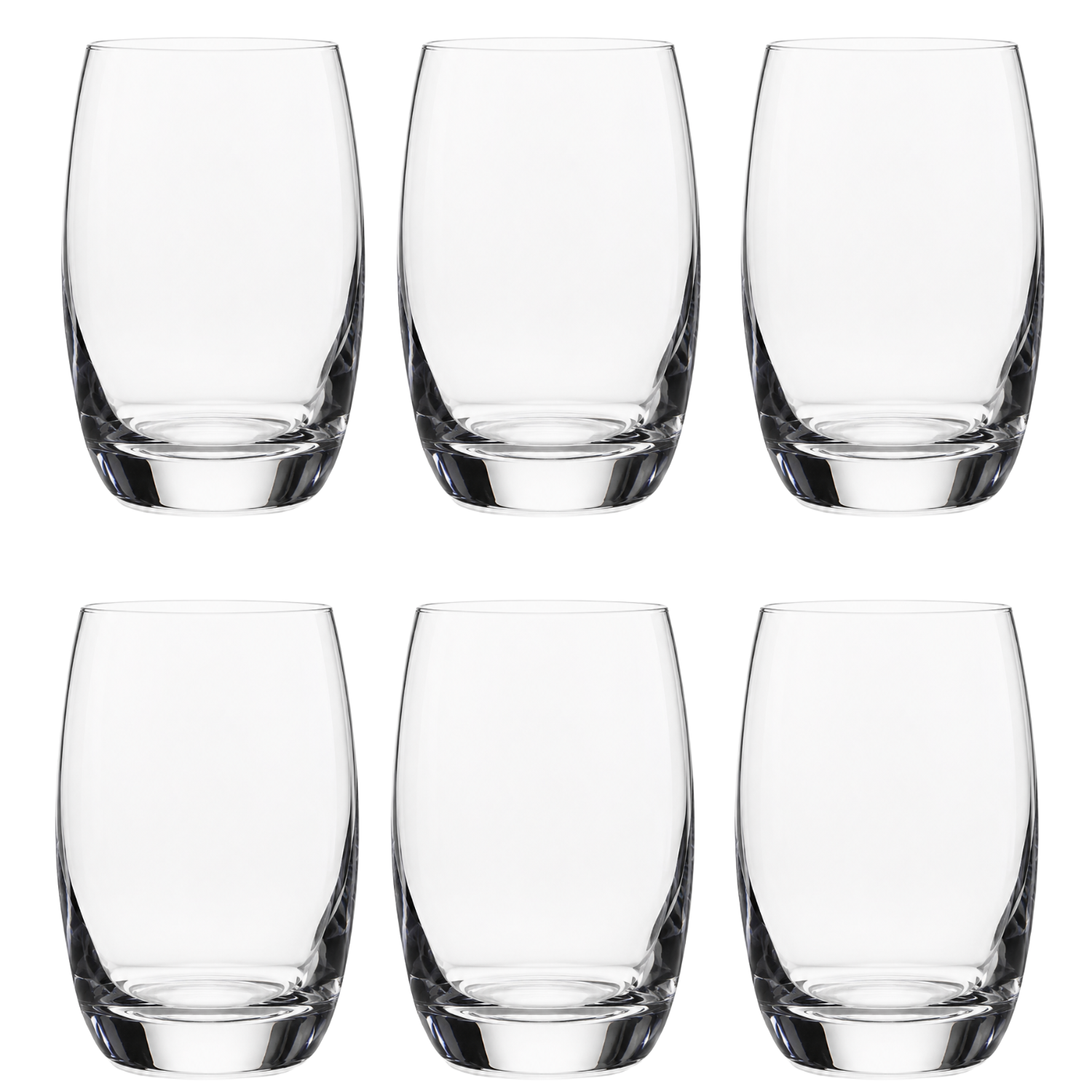 Jogo de 6 Copos de Cristal para Long Drink Mozart Crystal By Frederico Strauss - 540ml - Réquiem Liso