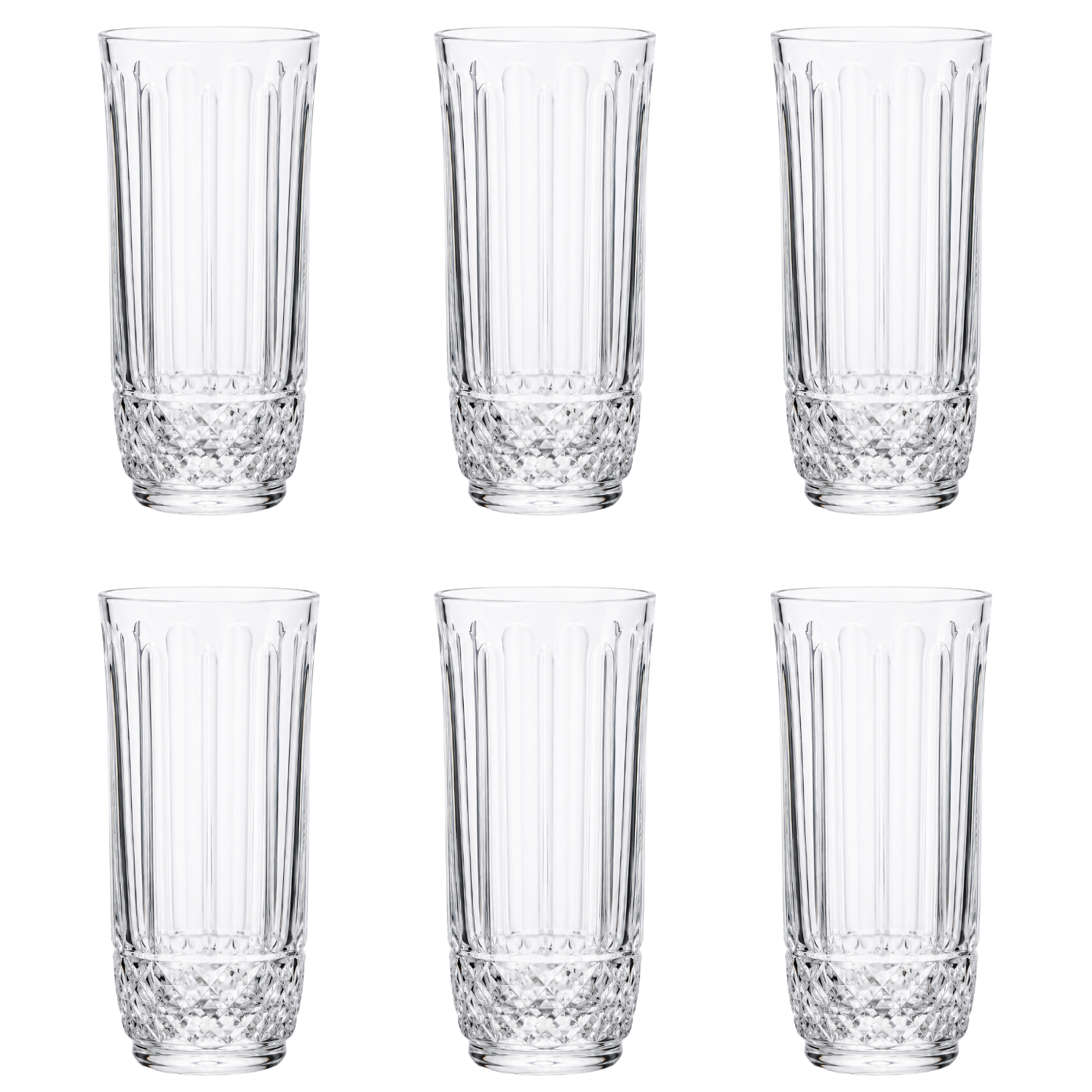 Jogo de 6 Copos de Cristal para Long Drink Mozart Crystal By Frederico Strauss - 410ml - Sonata 69