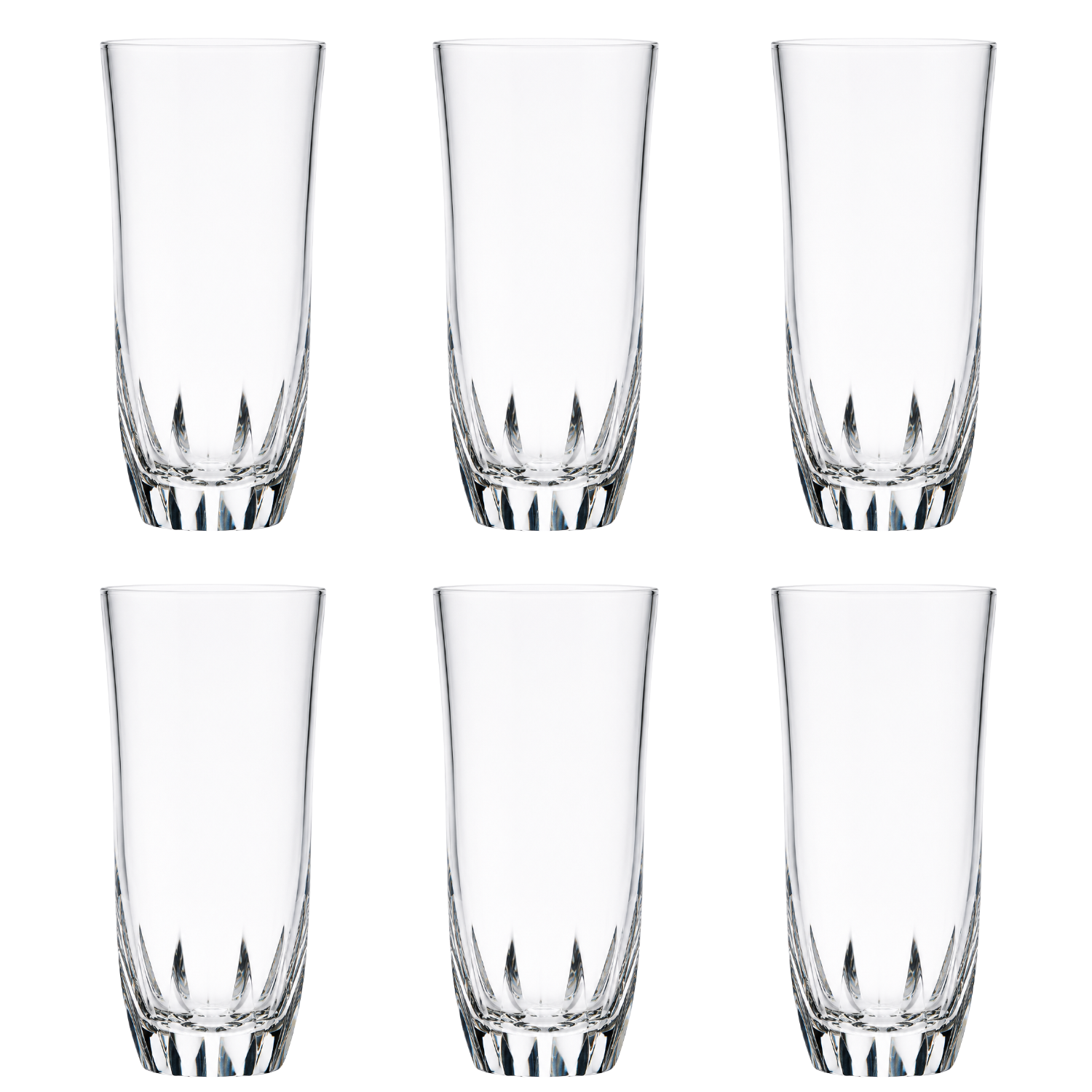 Jogo com 6 Copos de Cristal para Long Drink Mozart Crystal By Frederico Strauss - 410ml - Sonata 45