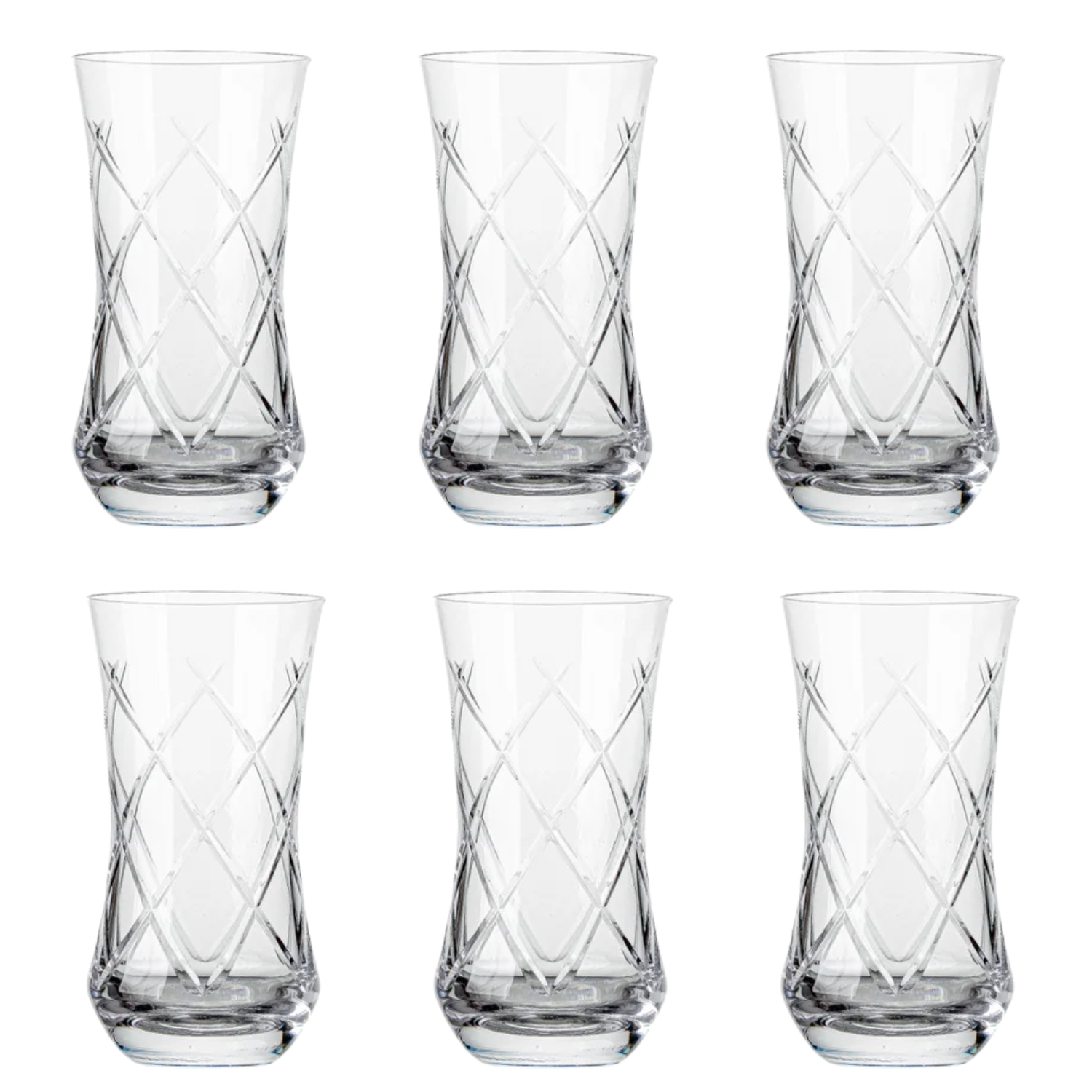 Jogo de 6 Copos de Cristal para Long Drink Mozart Crystal By Frederico Strauss - 430ml - Flauta 33