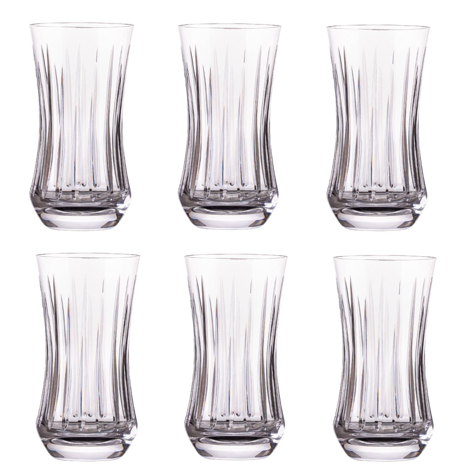 Jogo com 6 Copos de Cristal Vivaldi para Long Drink Mozart Crystal By Frederico Strauss - 430ml - Flauta 66