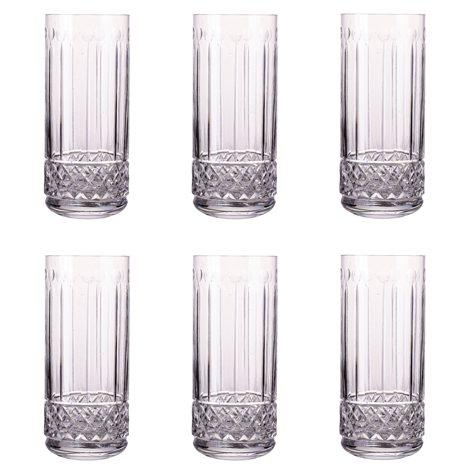 Jogo de 6 Copos de Cristal para Long Drink Mozart Crystal By Frederico Strauss - 395ml - Bar 69
