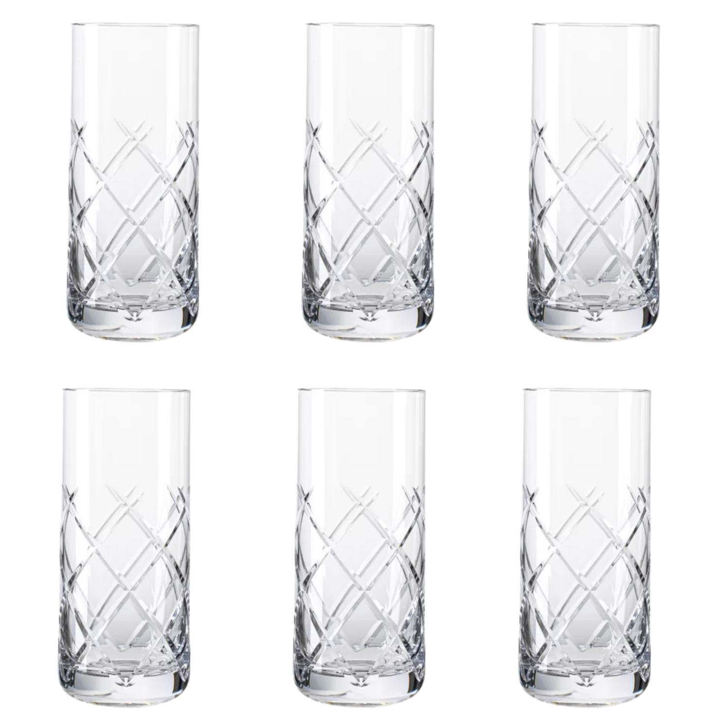 Jogo de 6 Copos de Cristal para Long Drink Mozart Crystal By Frederico Strauss - 395ml - Bar 33