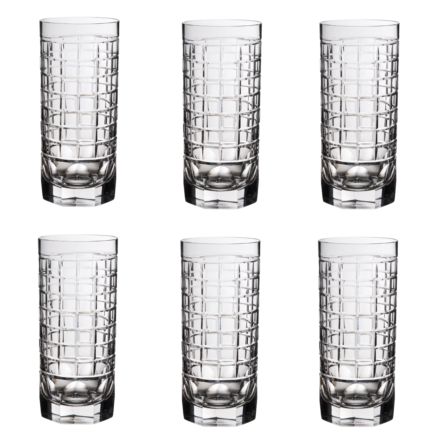 Jogo de 6 Copos de Cristal Double Cuba Libre Mozart Crystal By Frederico Strauss - 480ml - Dr Celso 24