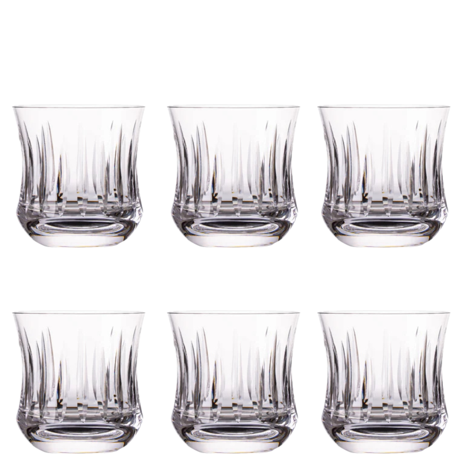 Jogo de 6 Copos de Cristal Vivaldi para Whisky Mozart Crystal By Frederico Strauss - 325ml - Flauta 66
