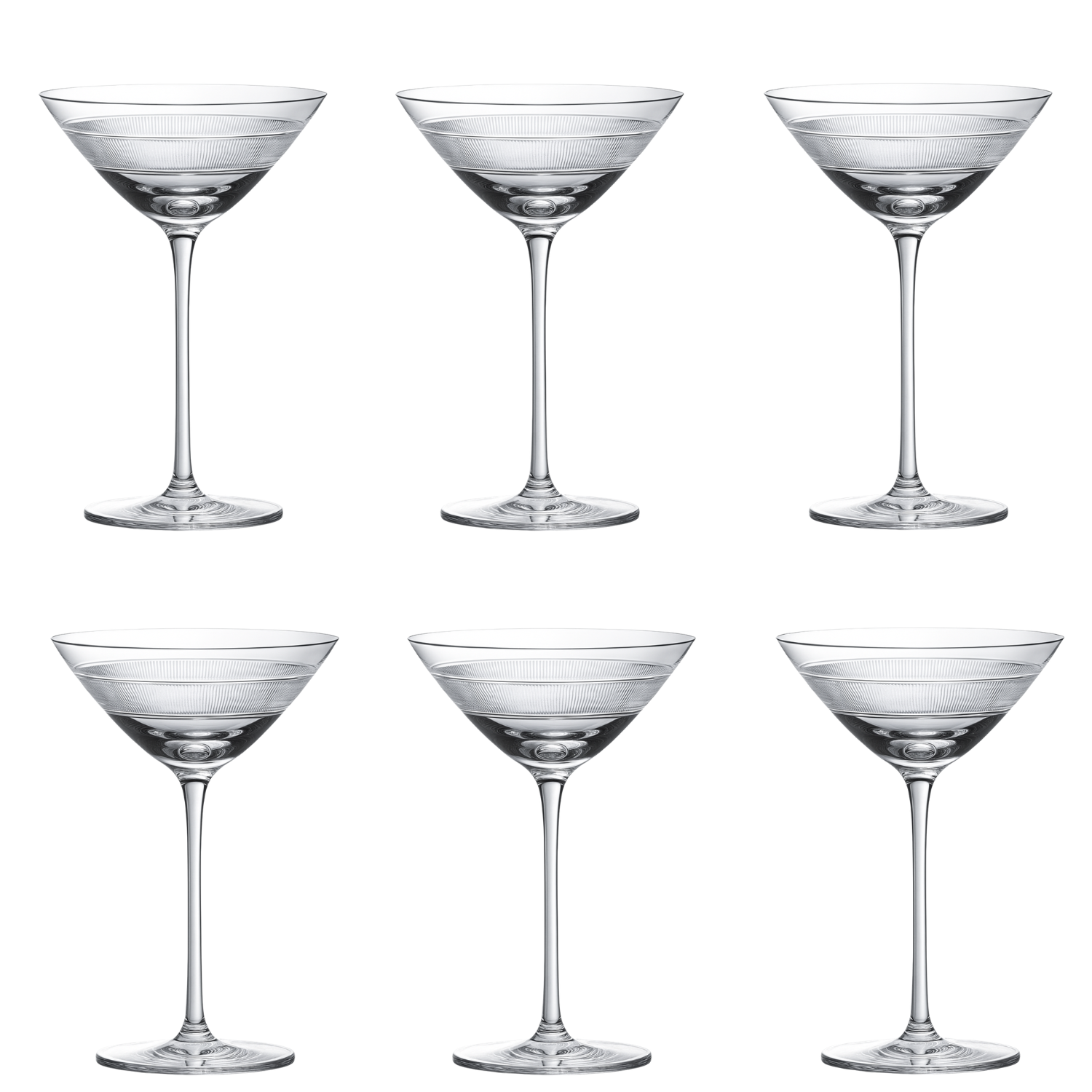 Jogo de 6 Taças de Cristal para Dry Martini Mozart Crystal By Frederico Strauss - 280ml - Country Club 07