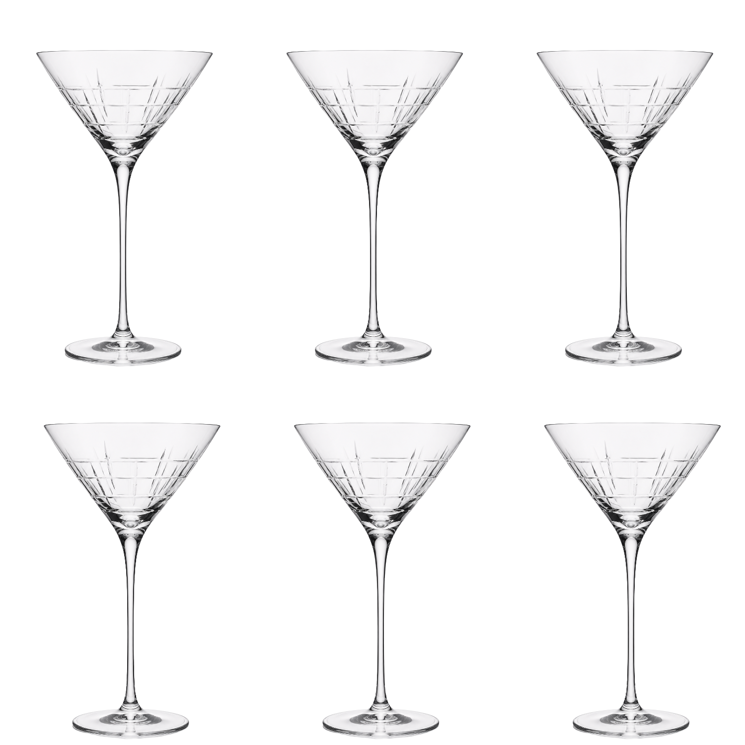 Jogo de 6 Taças de Cristal para Dry Martini Mozart Crystal By Frederico Strauss - 280ml - Country Club 30