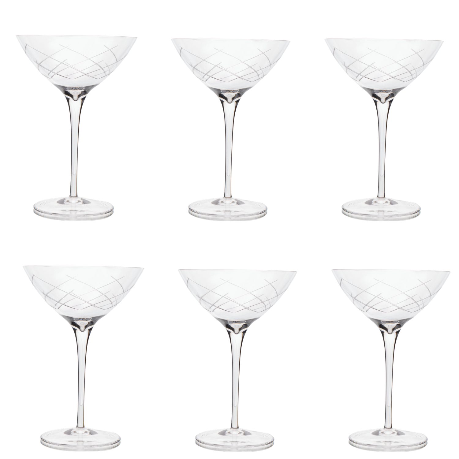 Jogo de 6 Taças de Cristal Vivaldi para Dry Martini Mozart Crystal By Frederico Strauss - 280ml - Country Club 29