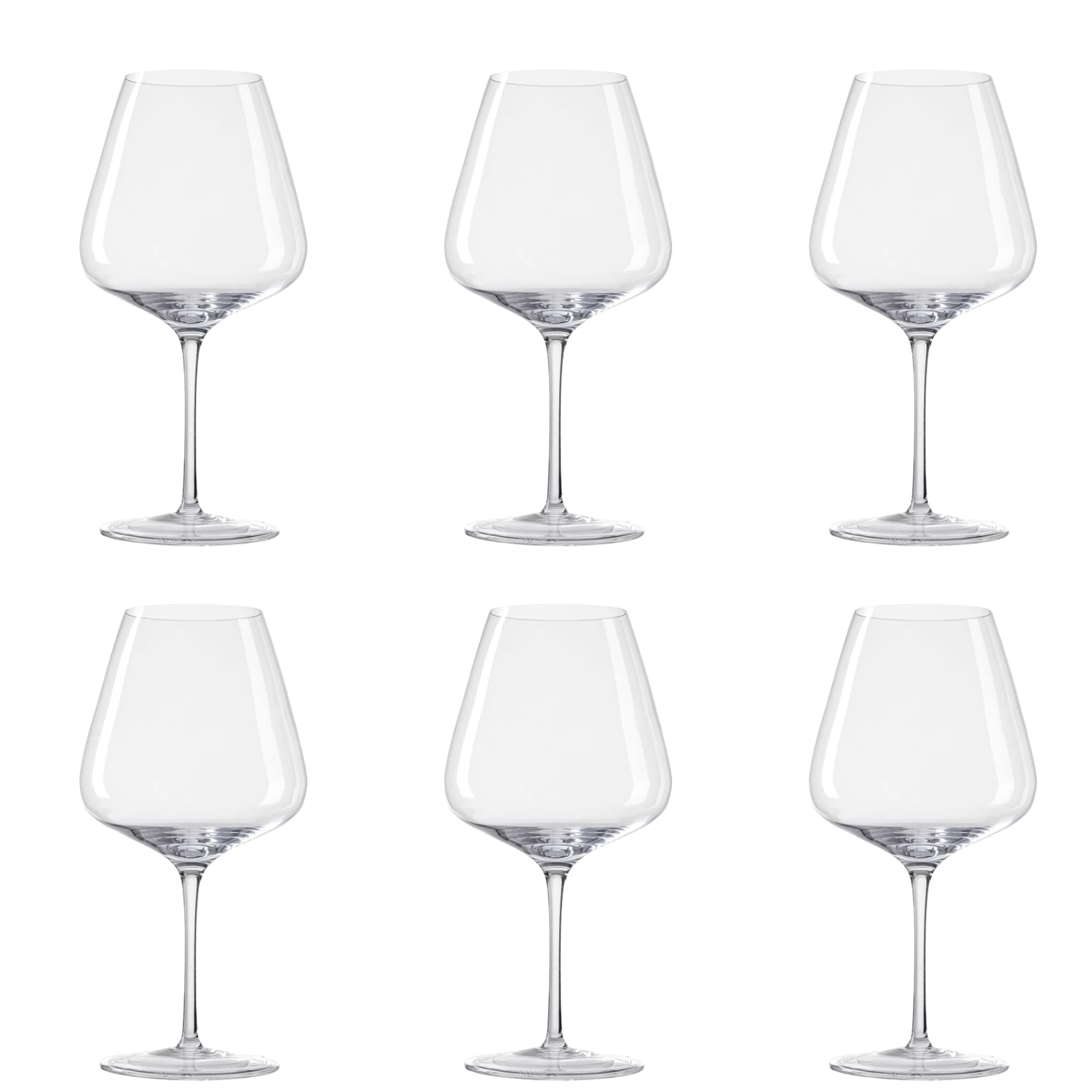 Jogo de 6 Taças de Cristal Traços Grand Blend para Vinho Tinto Mozart Crystal By Frederico Strauss - 900ml - Concerto