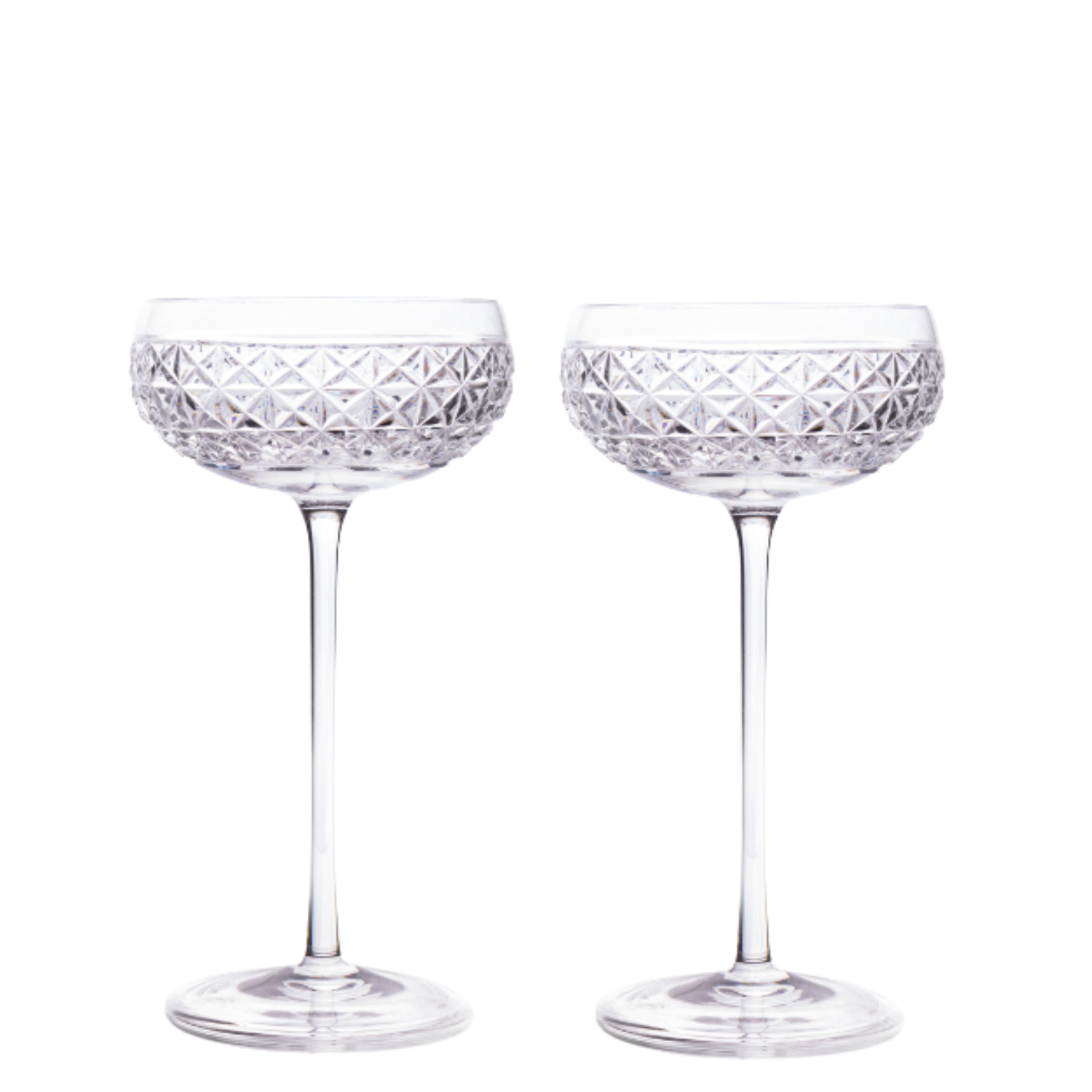 Jogo de 2 Taças de Cristal Coupé Bartender Balneário para Champanhe Mozart Crystal By Frederico Strauss - Sinfonia 04