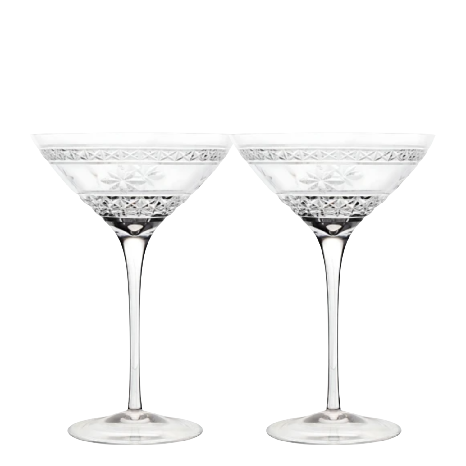Jogo de 2 Taças de Cristal para Dry Martini Mozart Crystal By Frederico Strauss - 280ml - Country Club 91