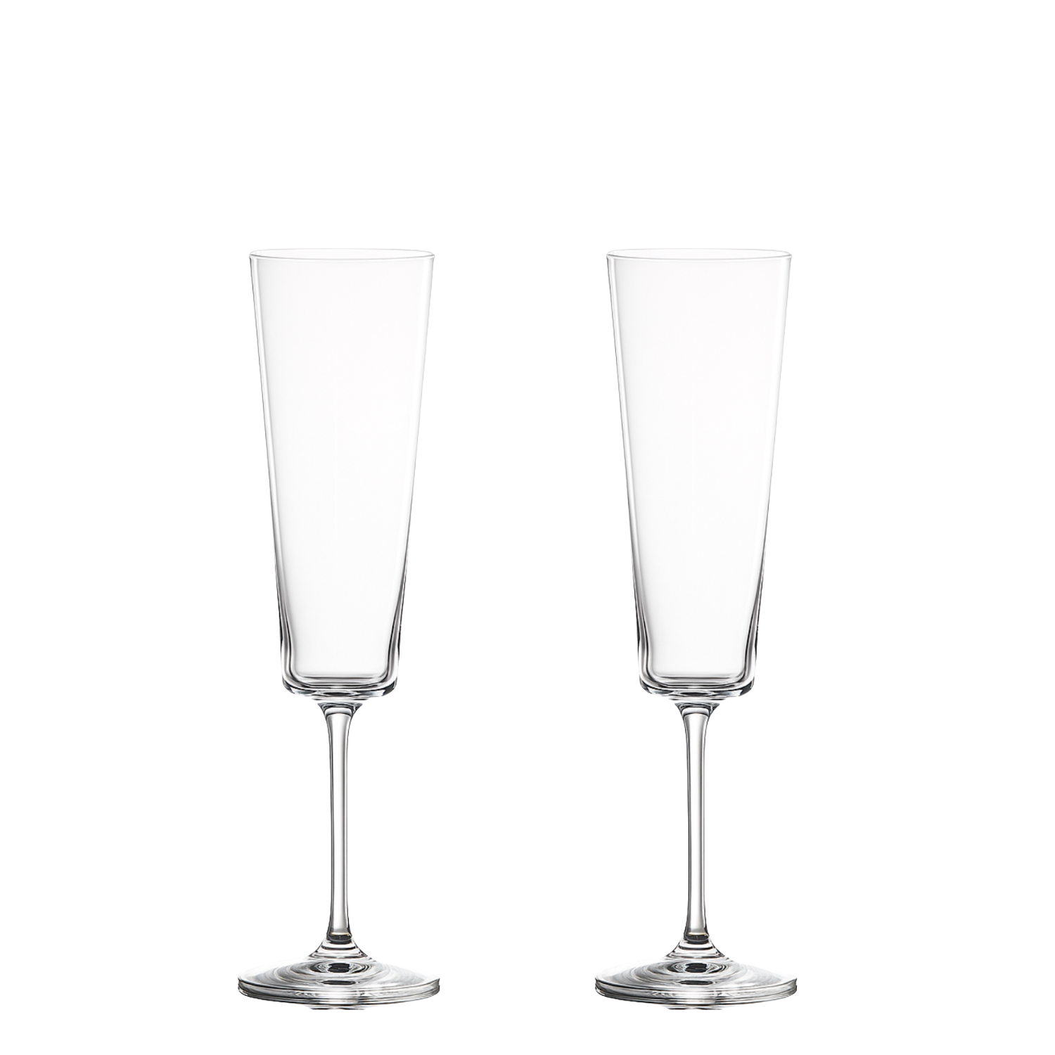 Jogo de 2 Taças de Cristal para Champagne Mozart Crystal By Frederico Strauss - 230ml - Casa de Bragança Liso