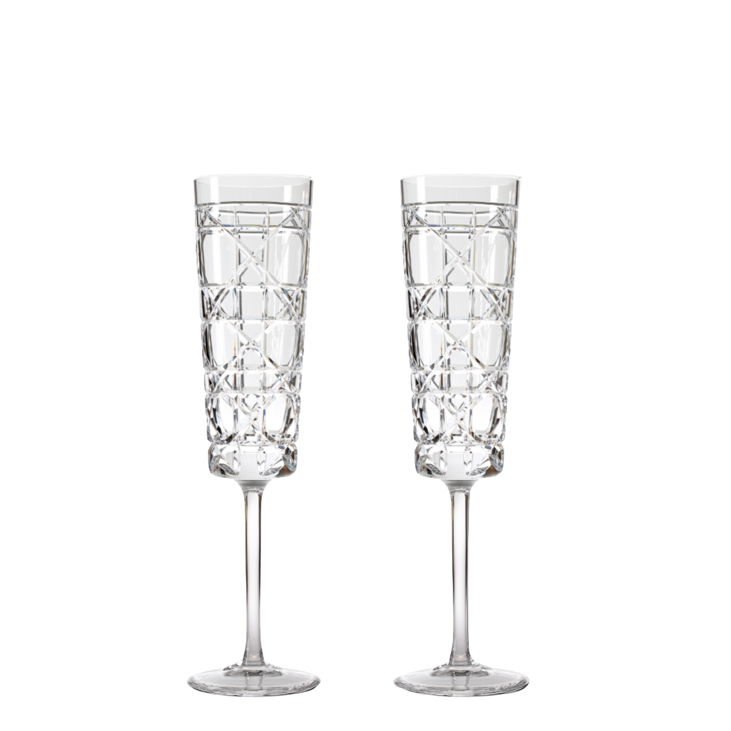 Jogo de 2 Taças de Cristal para Champagne Mozart Crystal By Frederico Strauss - 230ml - Casa de Bragança 95