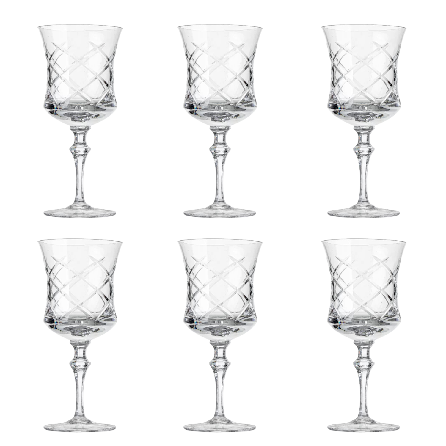 Jogo de 6 Taças de Cristal Vivaldi para Vinho Tinto Mozart Crystal By Frederico Strauss - 345ml - Flauta