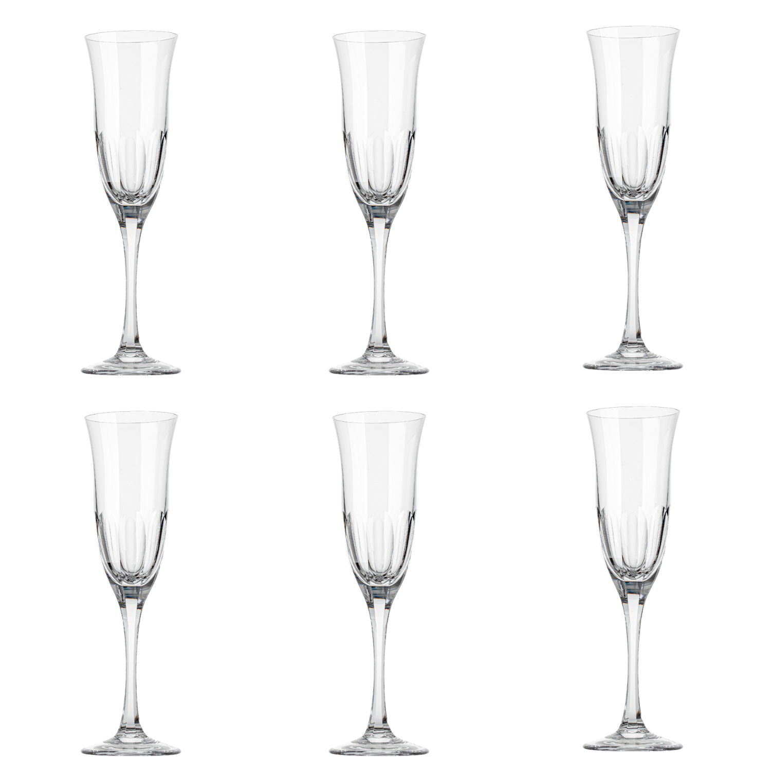 Jogo de 6 Taças de Cristal para Champagne Mozart Crystal By Frederico Strauss - 190ml - Sonata 45