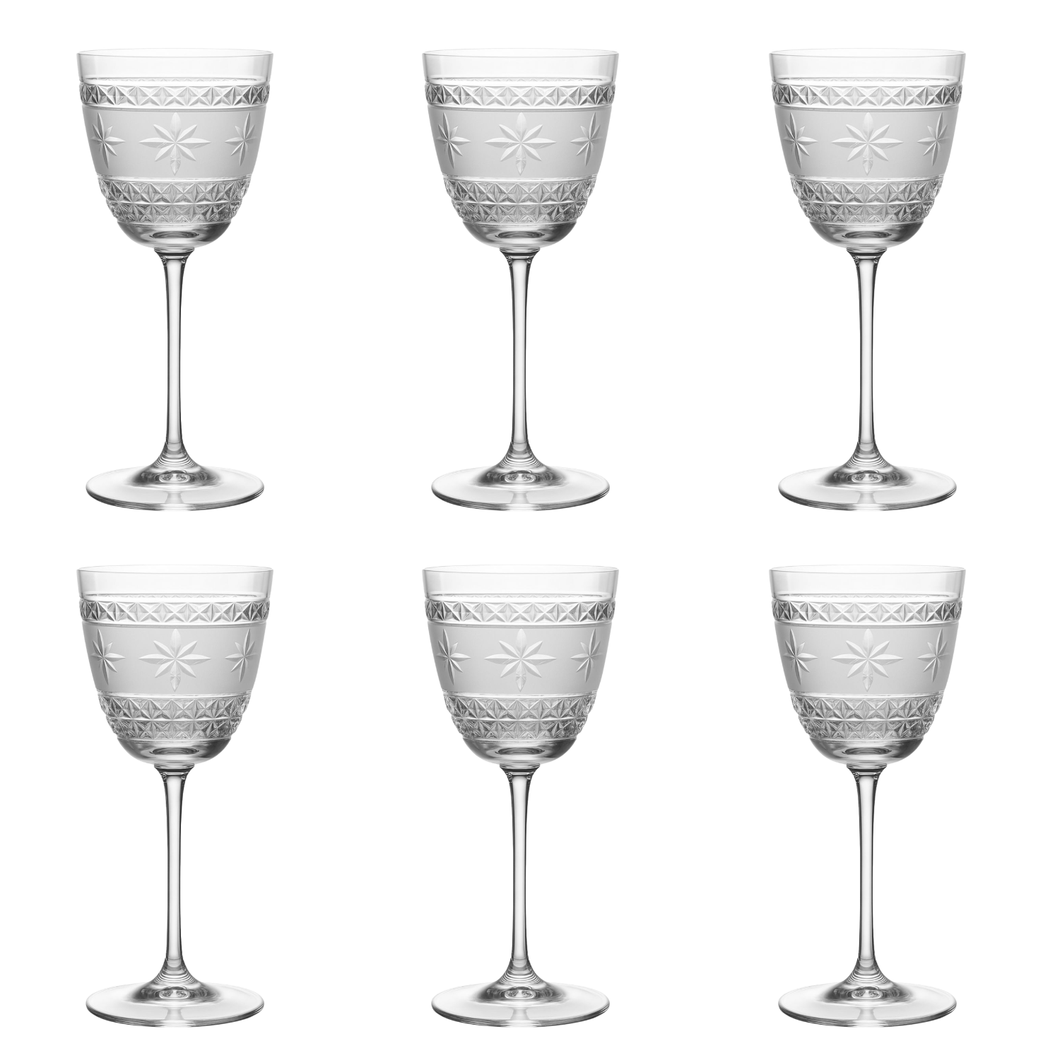 Jogo de 6 Taças de Cristal para Água Mozart Crystal By Frederico Strauss - 500ml - Country Club 91