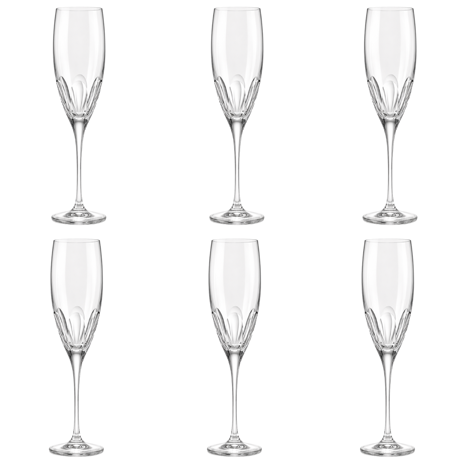 Jogo de 6 Taças de Cristal para Champagne Mozart Crystal By Frederico Strauss - 200ml - Cosí 65