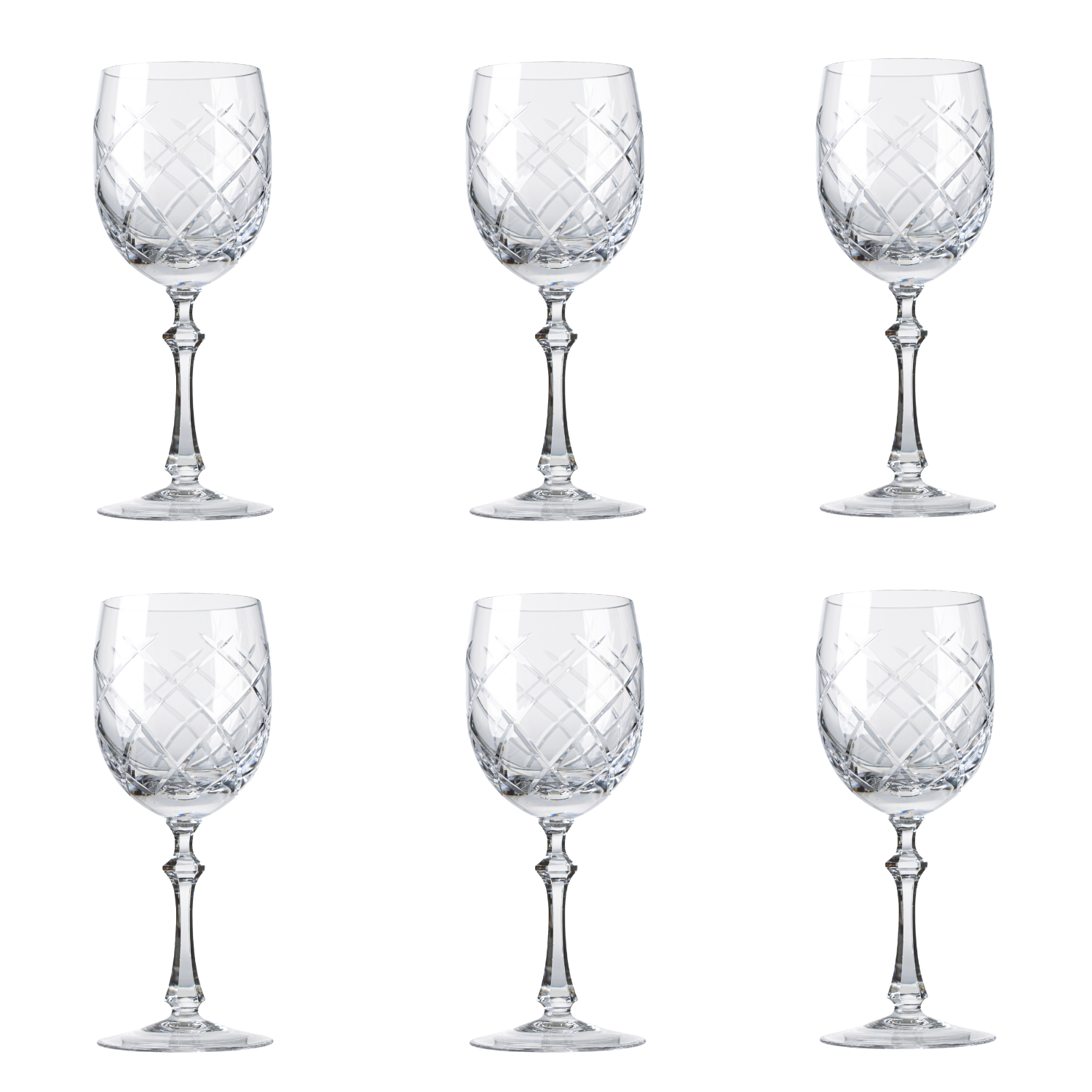 Jogo de 6 Taças de Cristal Vivaldi para Água Mozart Crystal By Frederico Strauss - 390ml - Réquiem 33
