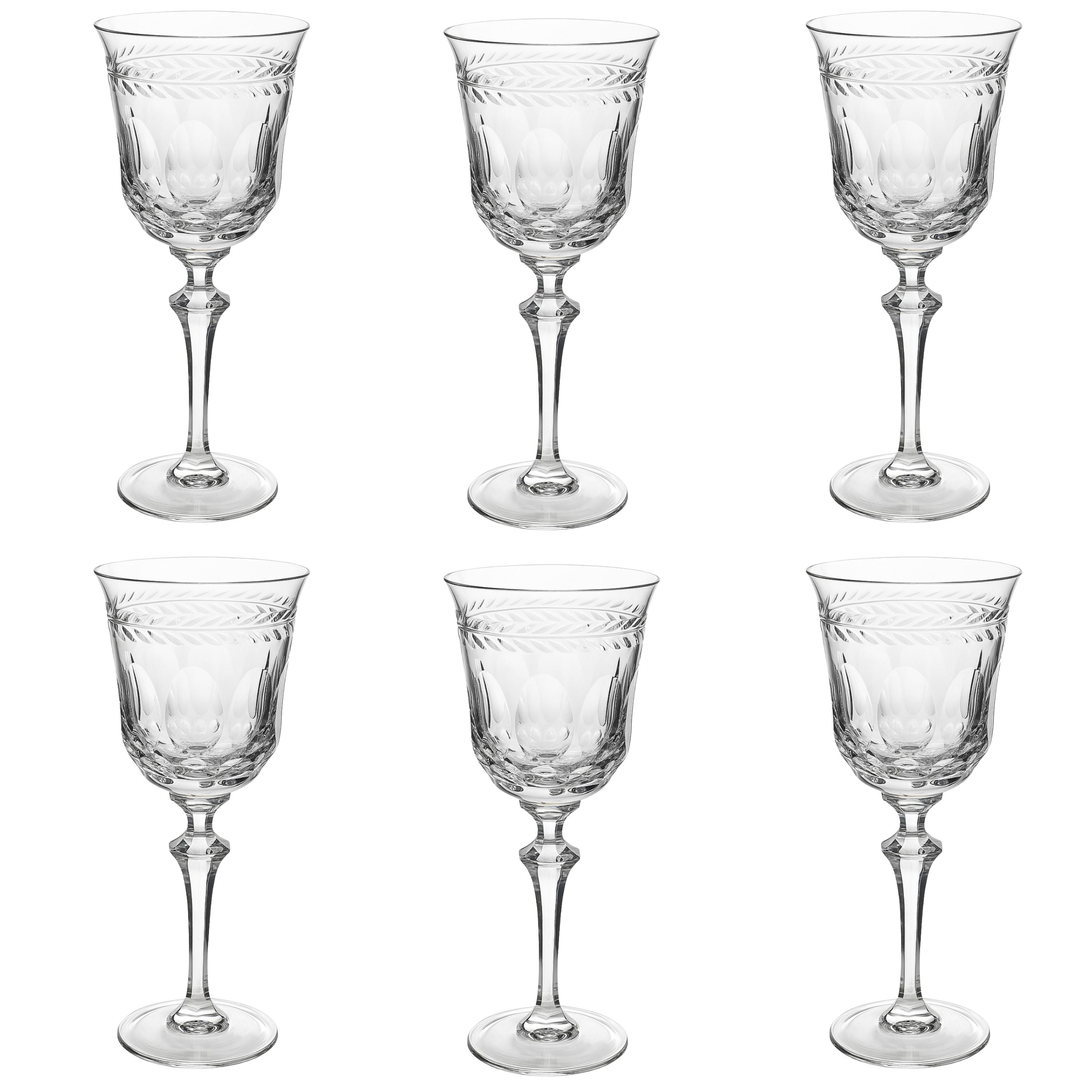 Jogo de 6 Taças de Cristal para Água Mozart Crystal By Frederico Strauss - 365ml - Serenata 17