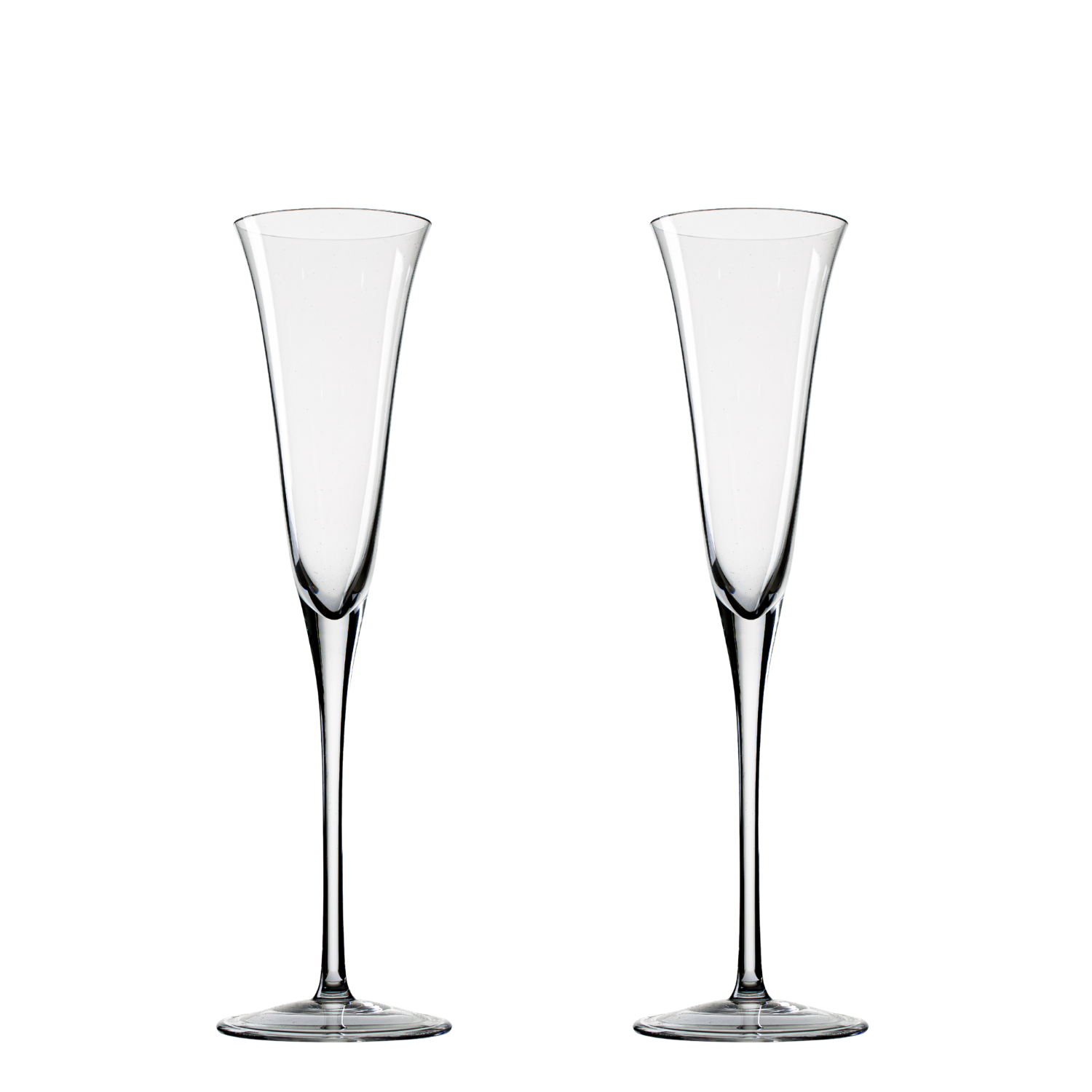 Jogo de 2 Taças de Cristal Santa Catarina para Champagne Mozart Crystal By Frederico Strauss - 150ml - Sinfonia