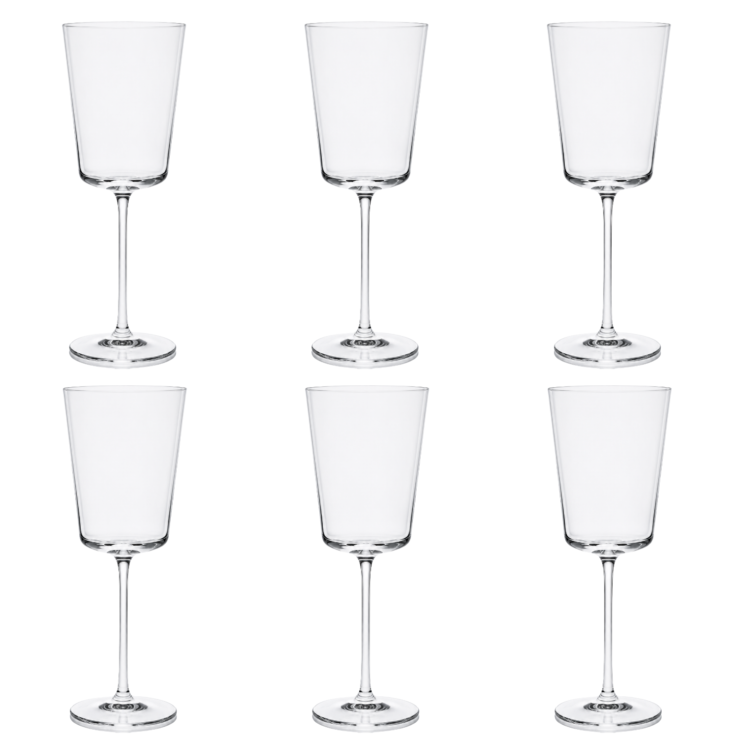 Jogo de 6 Taças de Cristal para Água Mozart Crystal By Frederico Strauss - 410ml - Casa de Bragança Liso