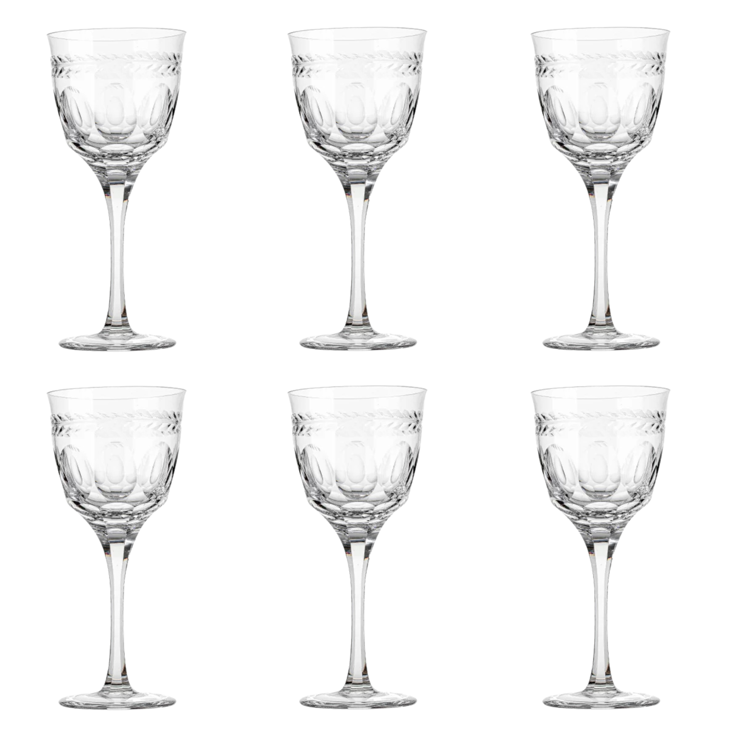 Jogo de 6 Taças de Cristal para Vinho Branco Mozart Crystal By Frederico Strauss - 280ml - Sonata 17