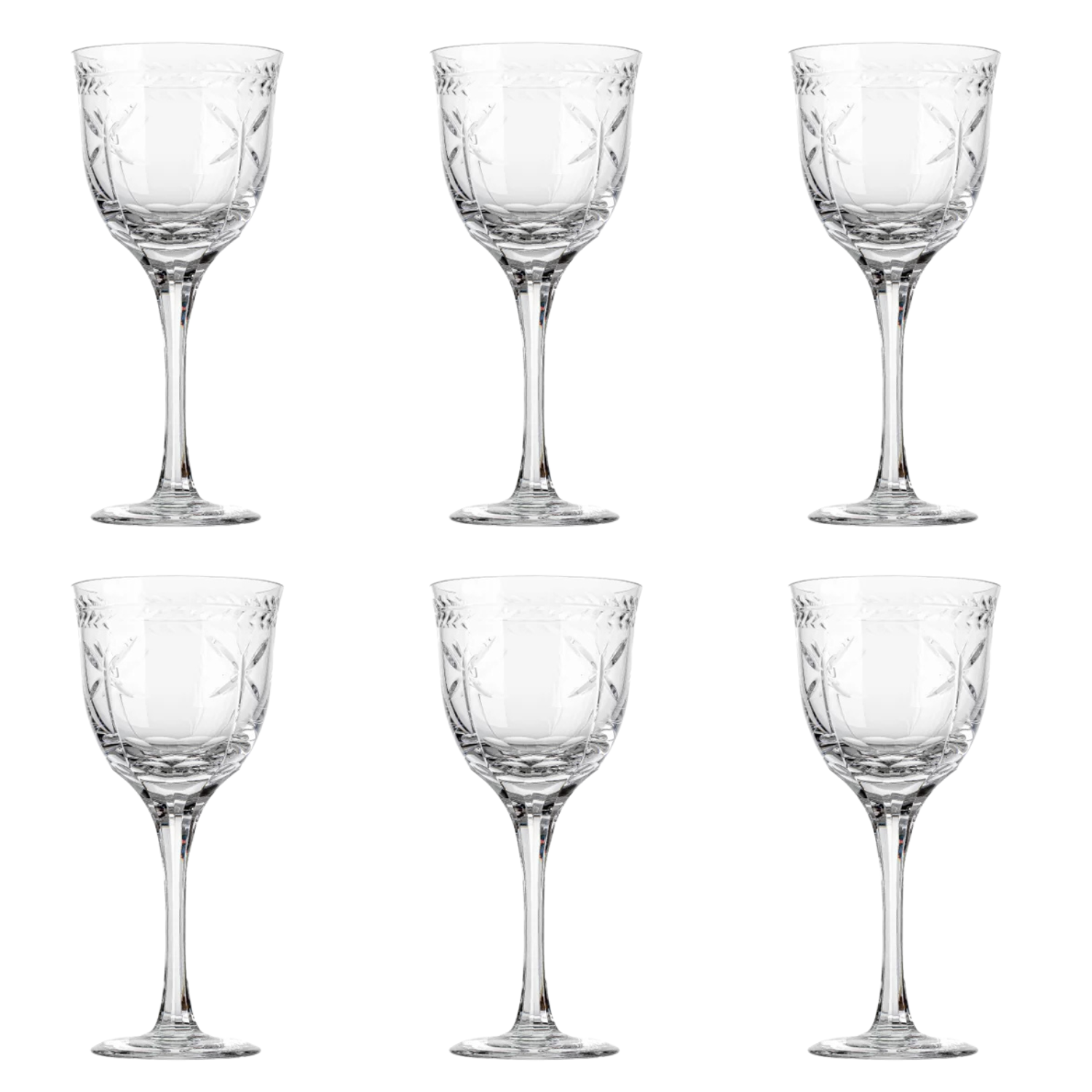 Jogo de 6 Taças de Cristal para Vinho Branco Mozart Crystal By Frederico Strauss - 280ml - Sonata 87
