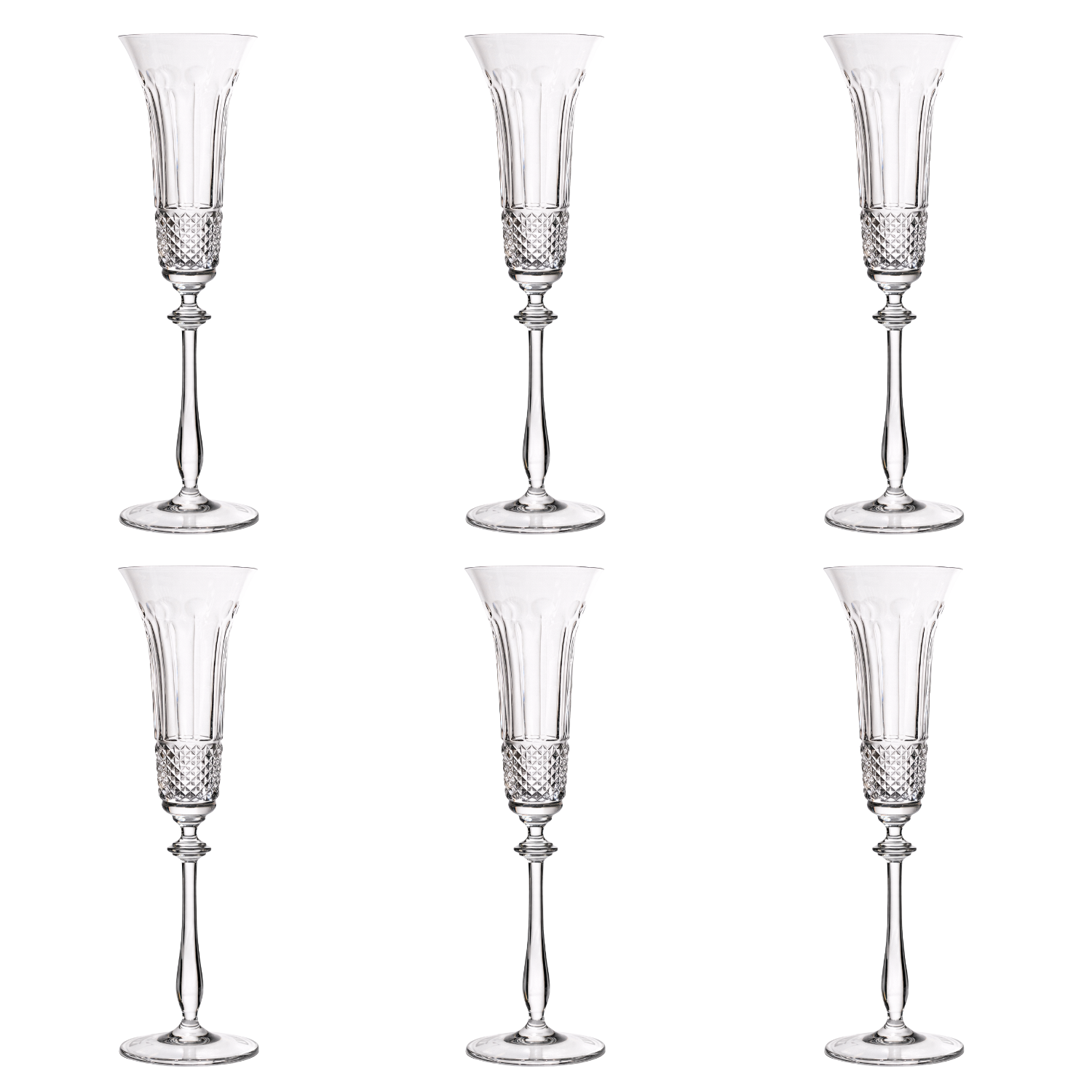 Jogo de 6 Taças de Cristal para Champagne Mozart Crystal By Frederico Strauss - Colômbia 70