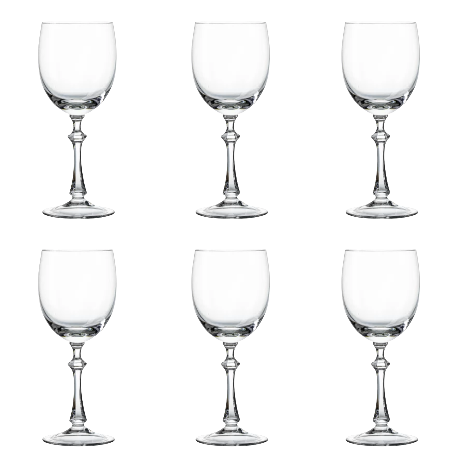 Jogo de 6 Taças de Cristal para Água Mozart Crystal By Frederico Strauss - 390ml - Réquiem Liso