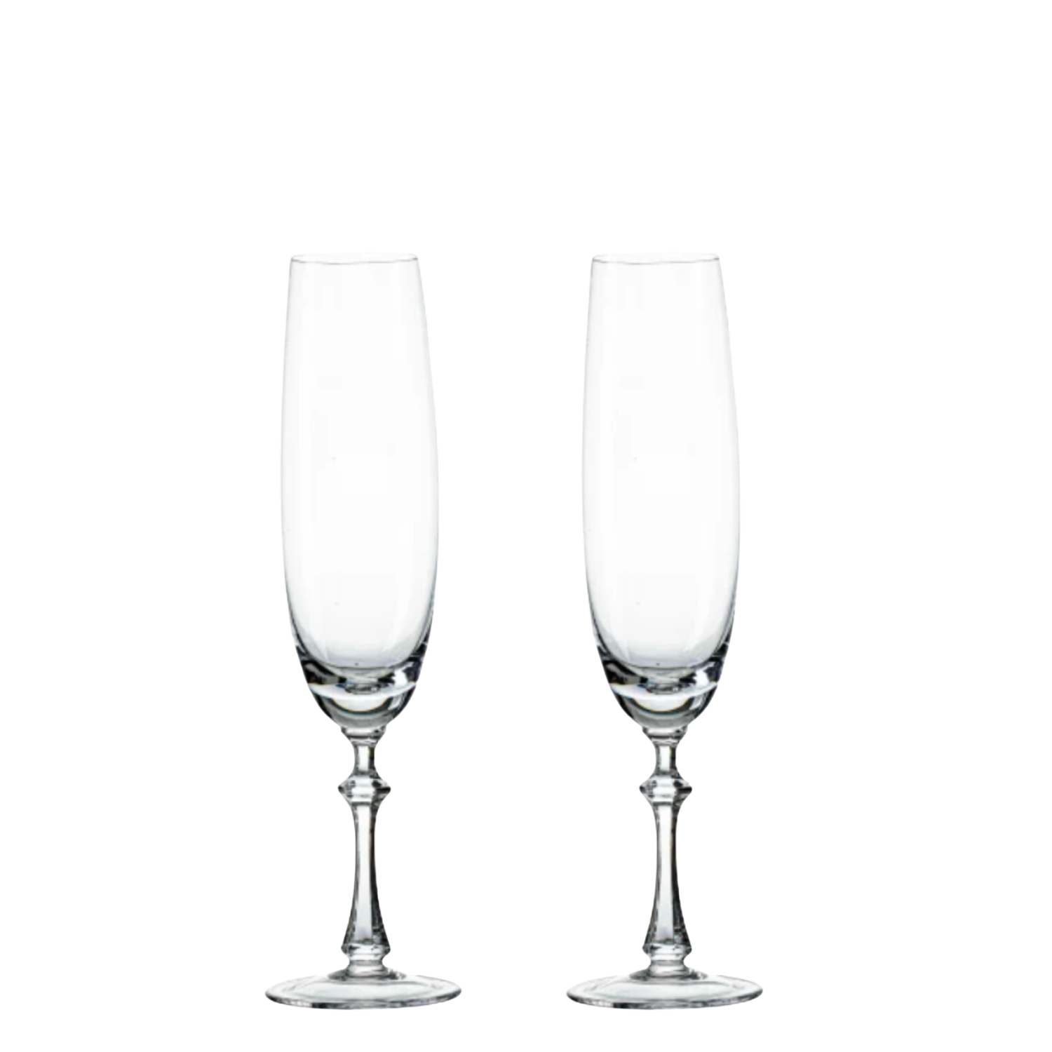Jogo de 2 Taças de Cristal para Champagne Mozart Crystal By Frederico Strauss - 200ml - Réquiem Liso