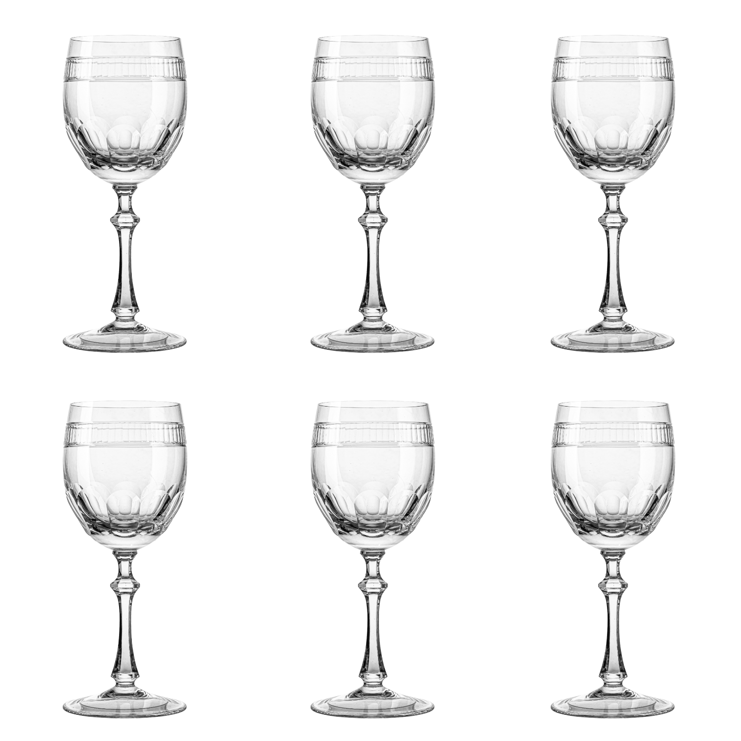 Jogo de 6 Taças de Cristal para Água Mozart Crystal By Frederico Strauss - 390ml - Réquiem 07