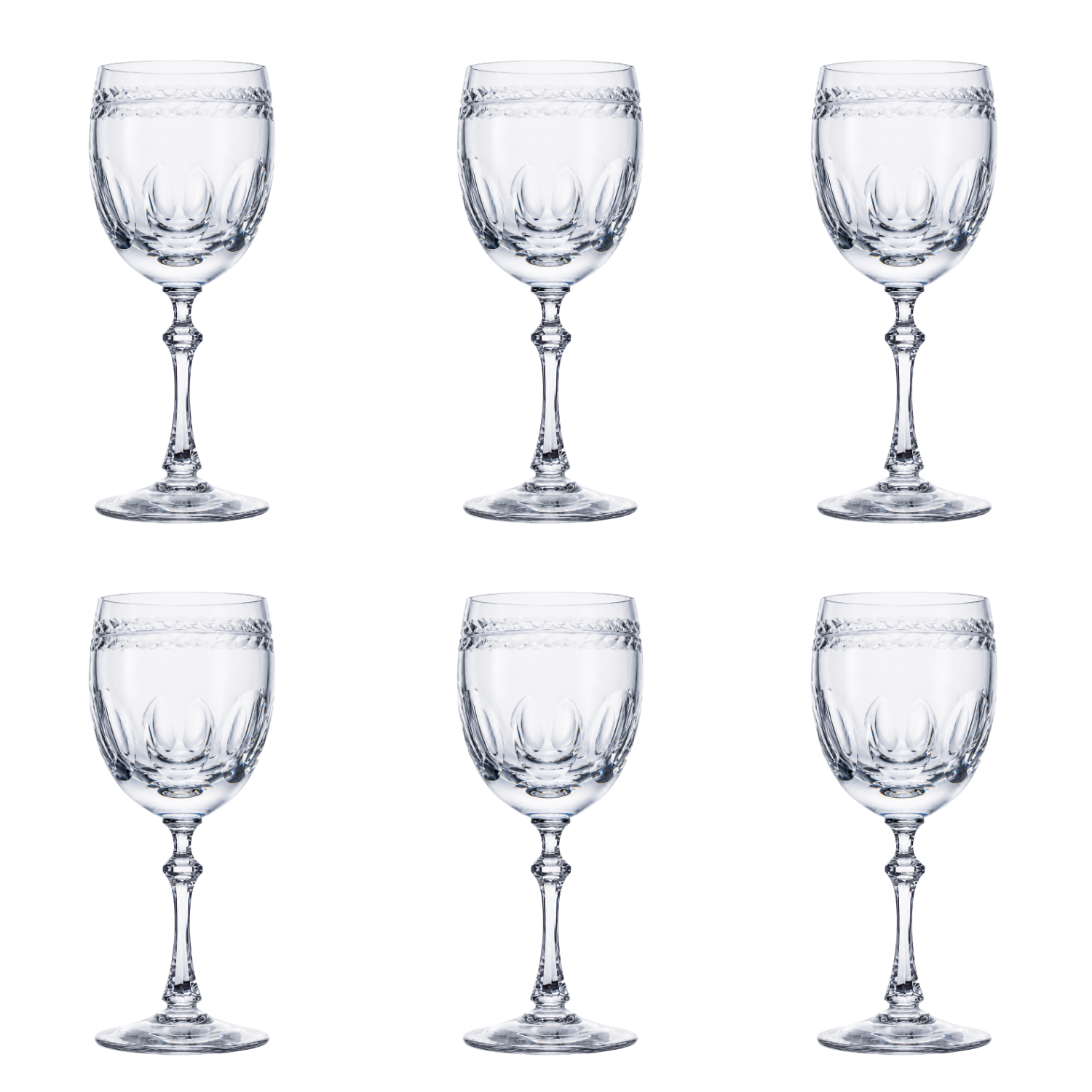 Jogo de 6 Taças de Cristal para Água Mozart Crystal By Frederico Strauss - 390ml - Réquiem 17