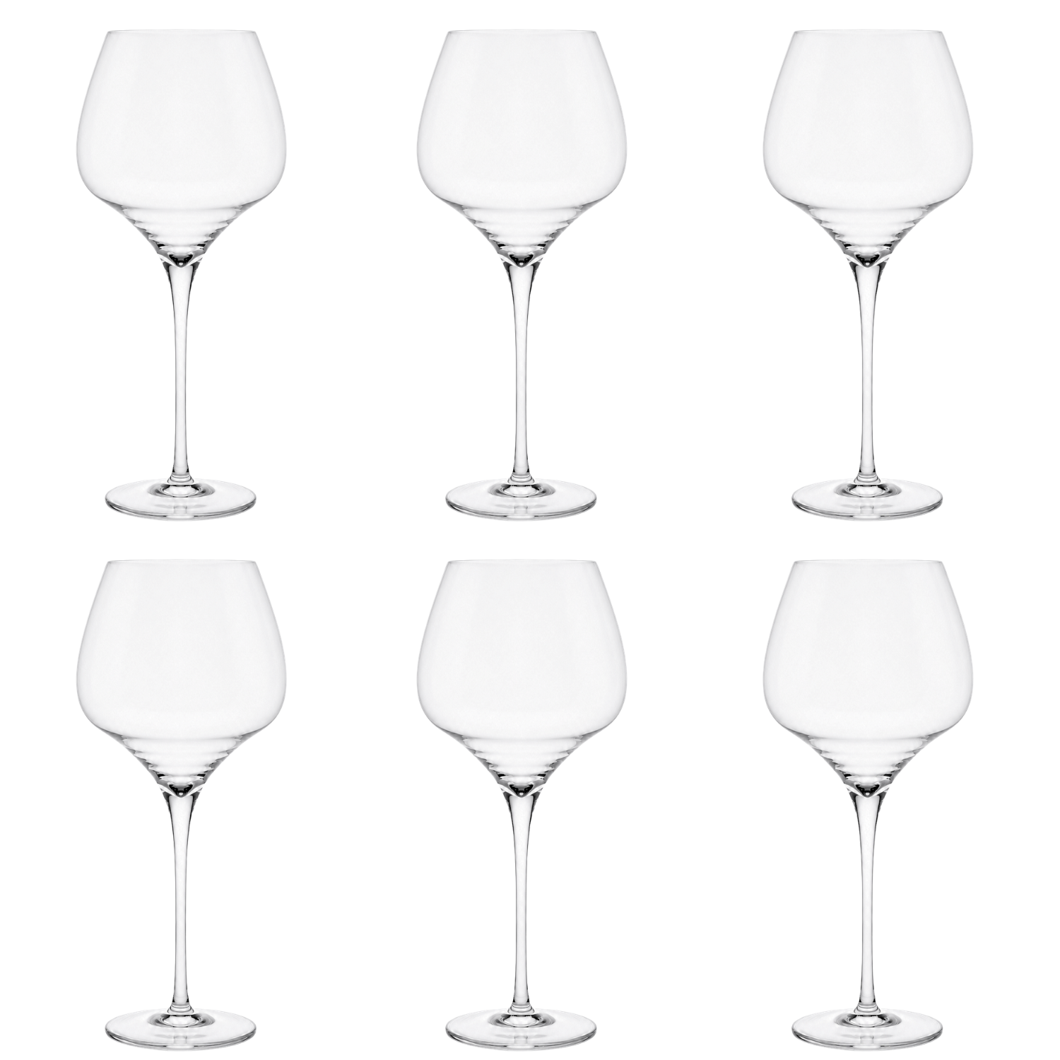 Jogo de 6 Taças de Cristal para Vinho Mozart Crystal By Frederico Strauss - 600ml - Belle Epoque