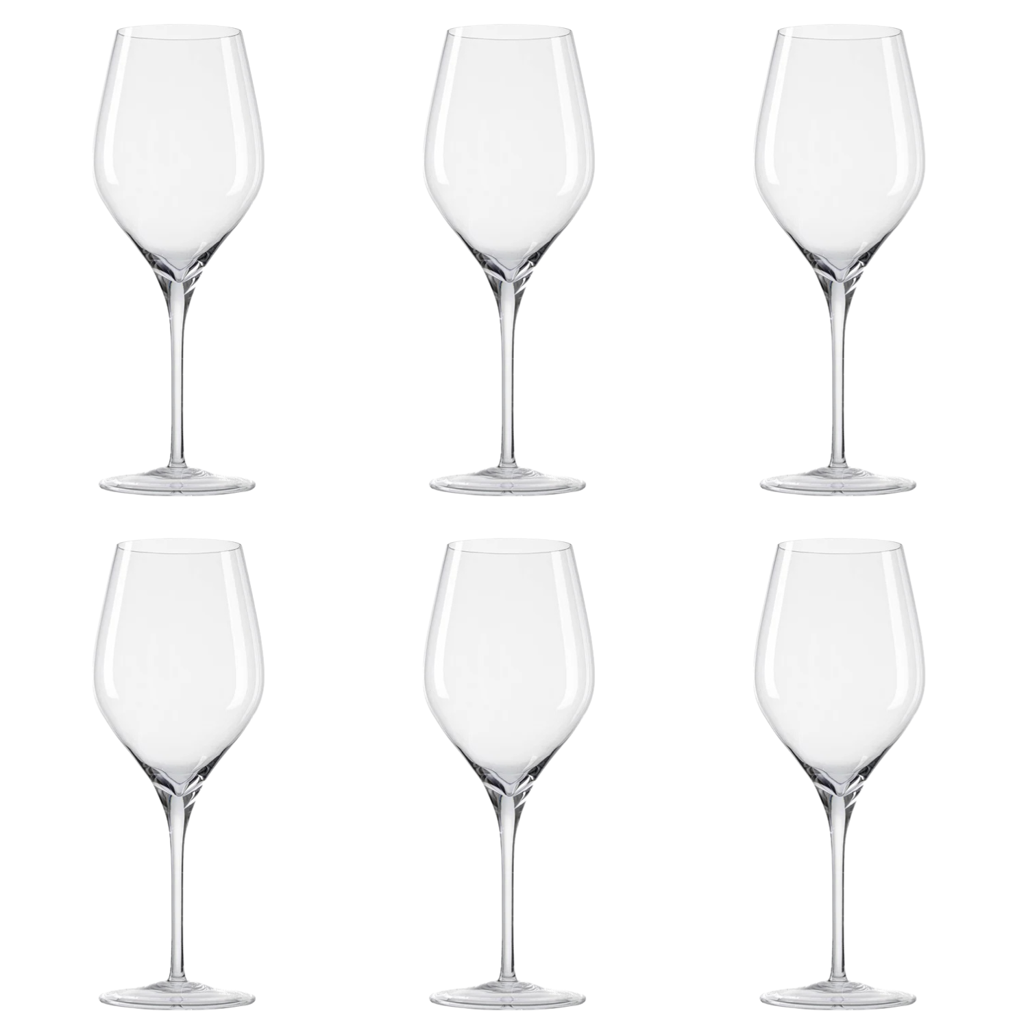 Jogo de 6 Taças de Cristal Bento Gonçalves para Vinho Mozart Crystal By Frederico Strauss - 550ml - Concerto