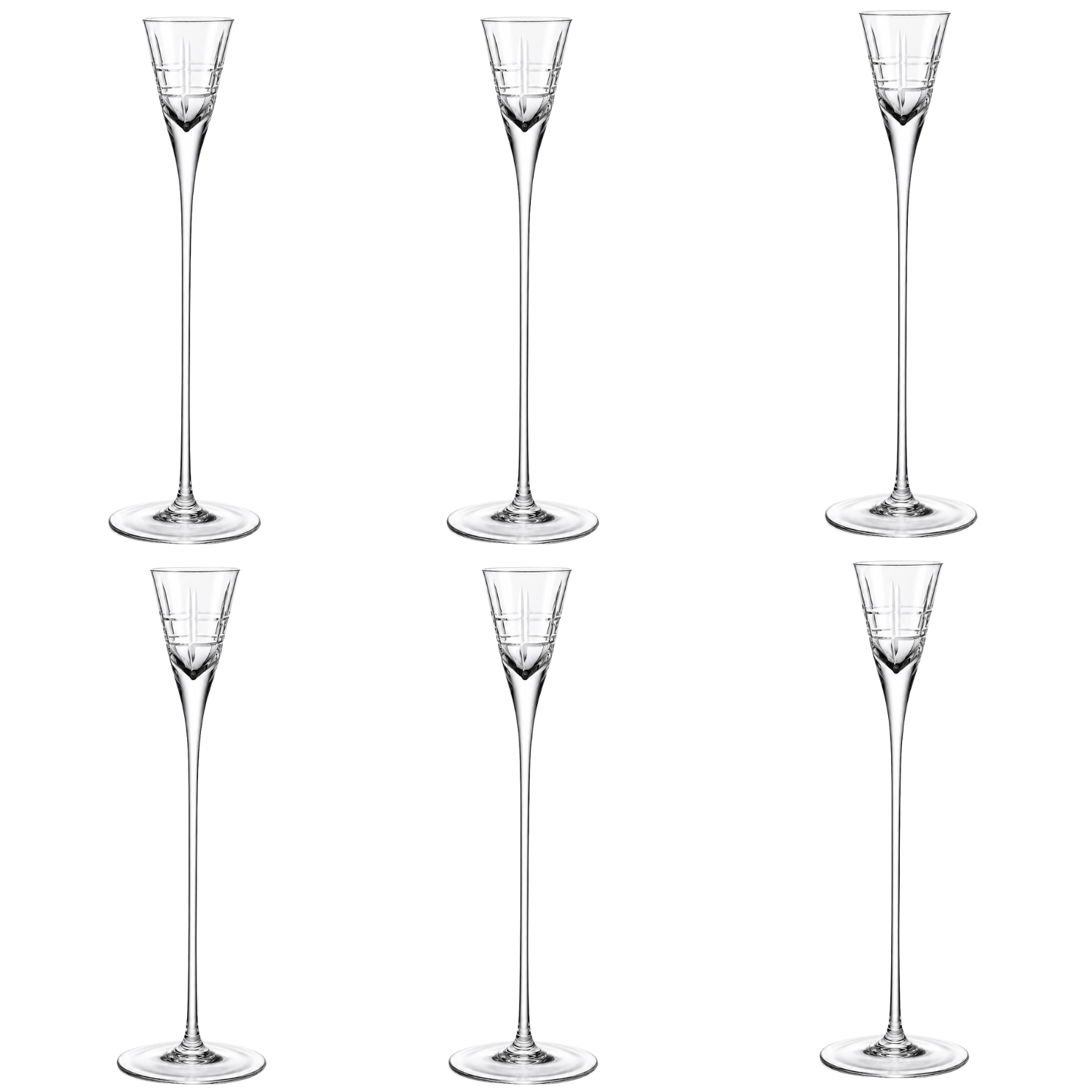 Jogo de 6 Taças de Cristal Digestiva para Licor Mozart Crystal By Frederico Strauss - 52ml - Sinfonia 48
