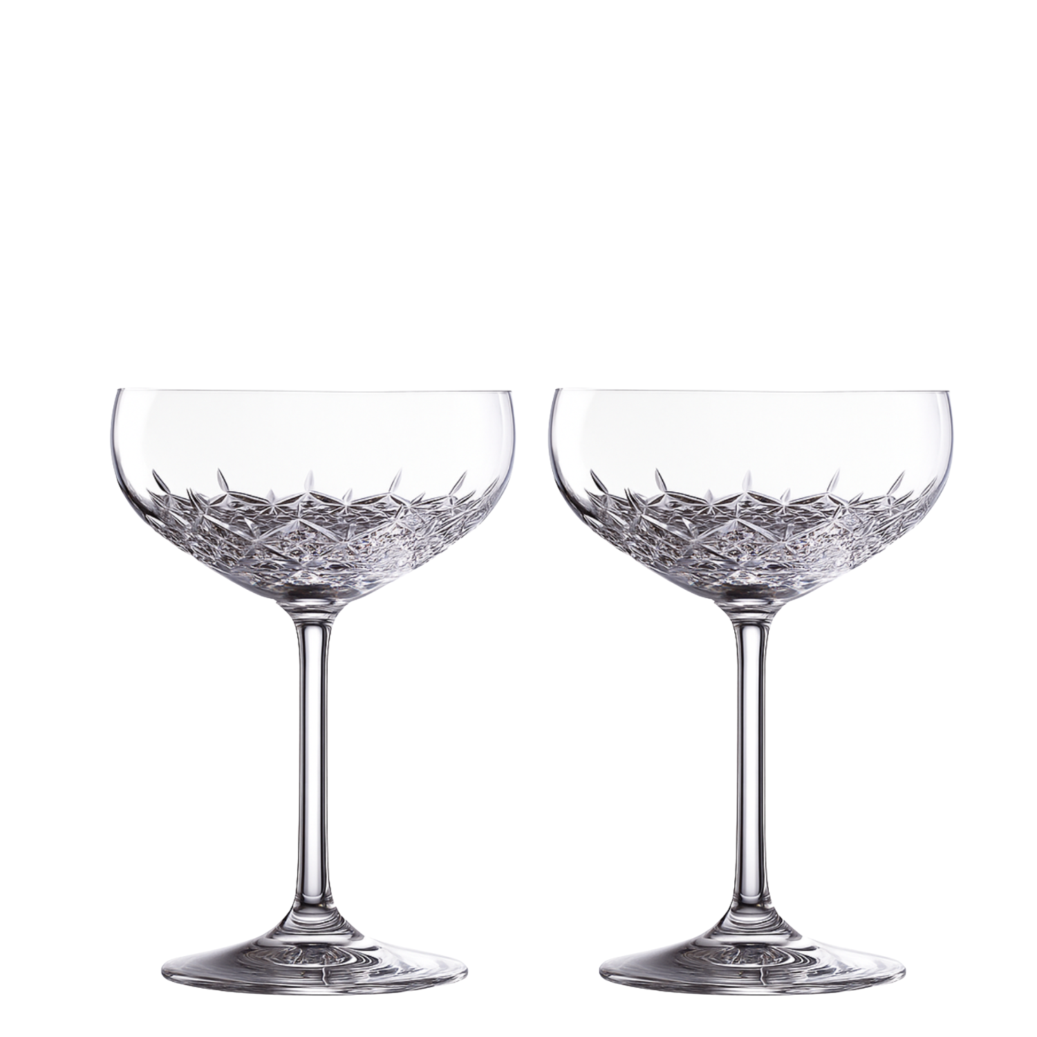 Jogo de 2 Taças de Cristal Coupé Copacabana para Champagne Mozart Crystal By Frederico Strauss - 285ml - Sinfonia 01
