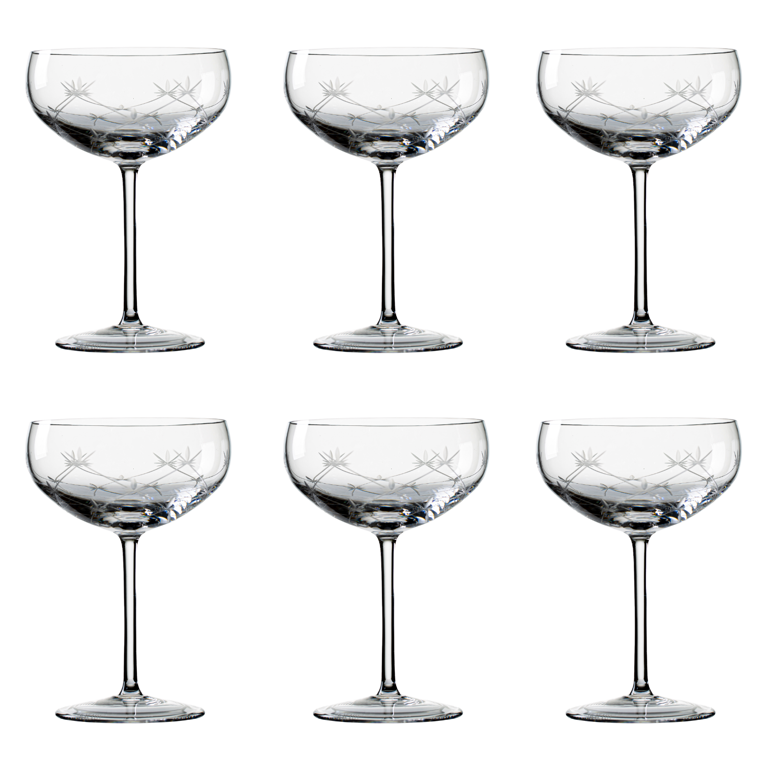 Jogo de 6 Taças de Cristal Coupé para Champagne Mozart Crystal By Frederico Strauss - 285ml - Sinfonia 19
