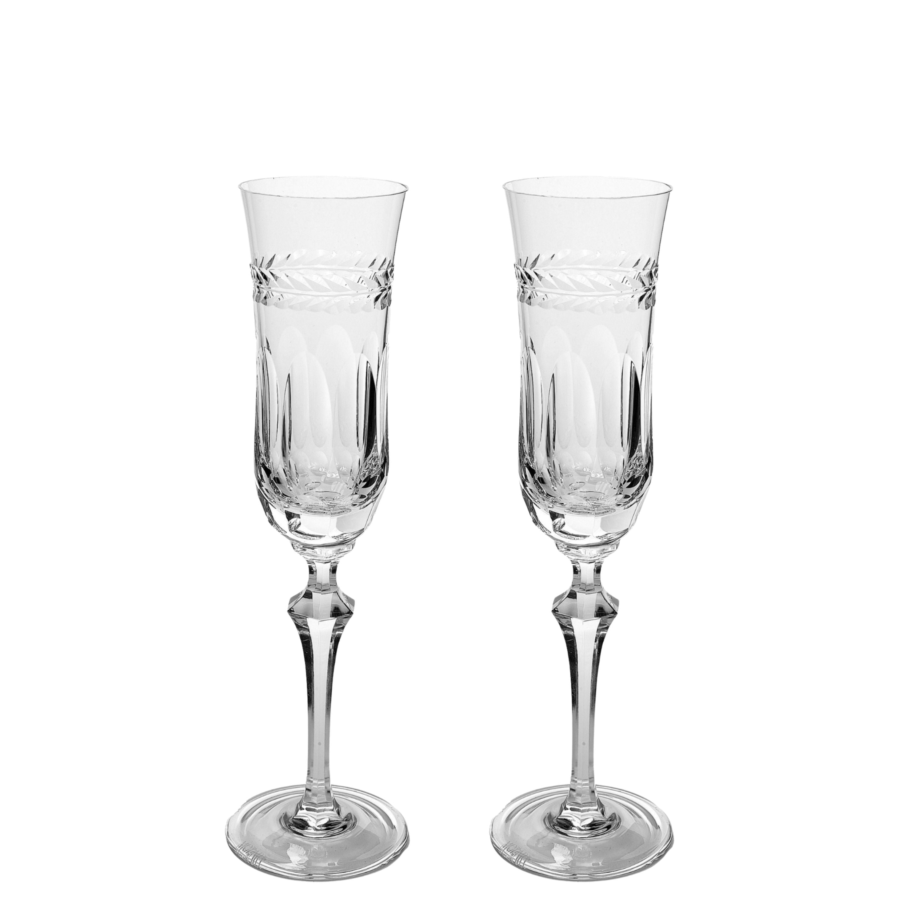 Jogo de 2 Taças de Cristal para Champagne Mozart Crystal By Frederico Strauss - 225ml - Serenata 17