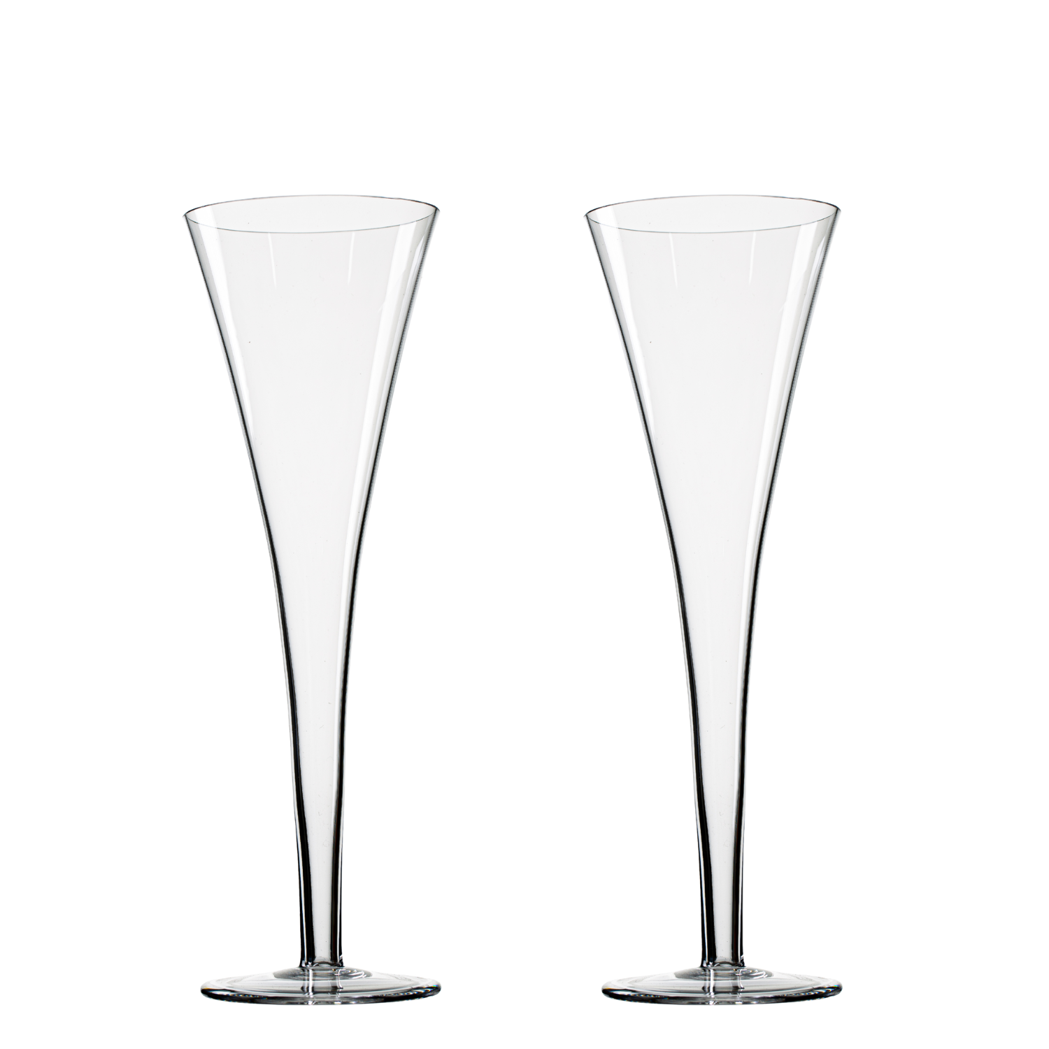 Jogo de 2 Taças de Cristal Roitter para Espumante Mozart Crystal By Frederico Strauss - 230ml - Sinfonia
