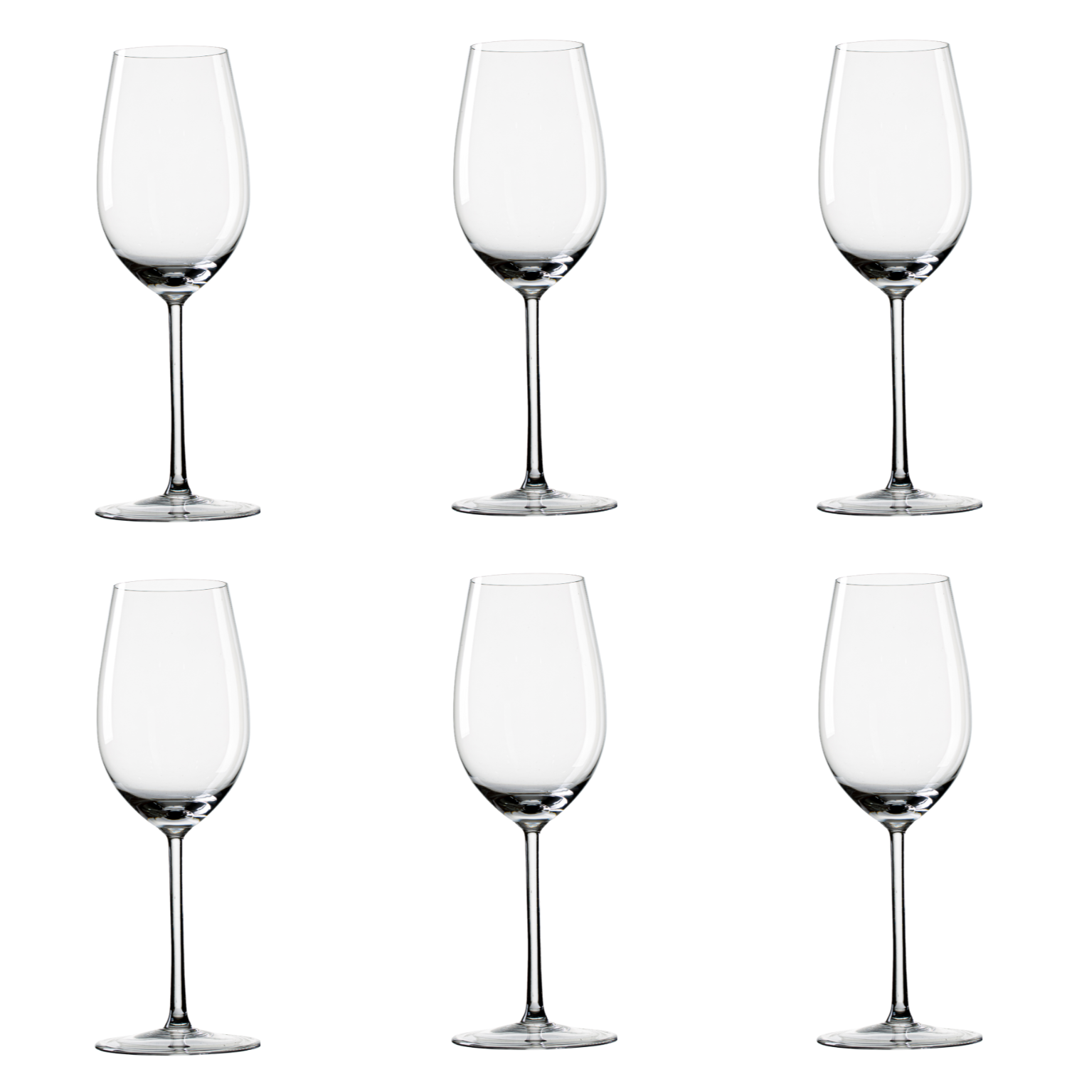 Jogo de 6 Taças de Cristal Chardonnay para Vinho Mozart Crystal By Frederico Strauss - 360ml - Sinfonia