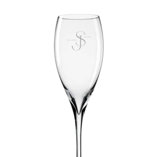 PERSONALIZÁVEL | Taça de Cristal Serra Gaúcha para Espumante Mozart Crystal By Frederico Strauss
