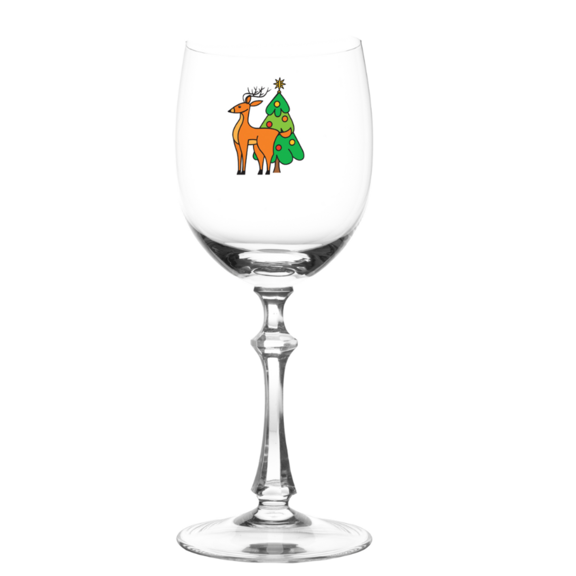 Natal | Taça de Cristal Pinheiro para Vinho Tinto Réquiem Liso