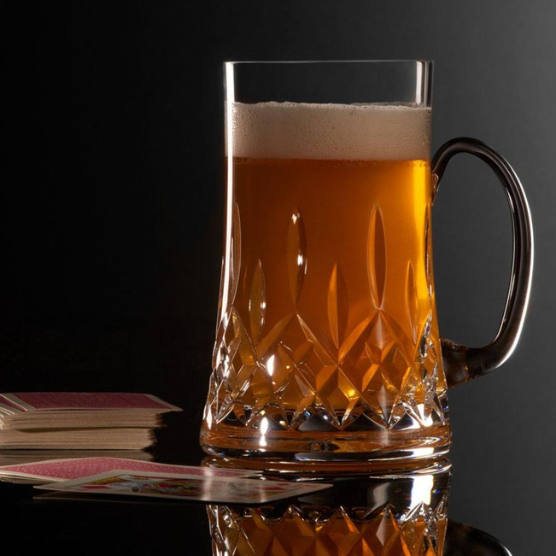 Caneco de Cristal para Chopp Lapidado 550ml Mozart Crystal By Frederico Strauss