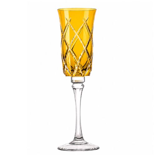 Taça de Cristal Vivaldi para Champagne Overlay Mozart Crystal By Frederico Strauss - 190ml - Sonata 33